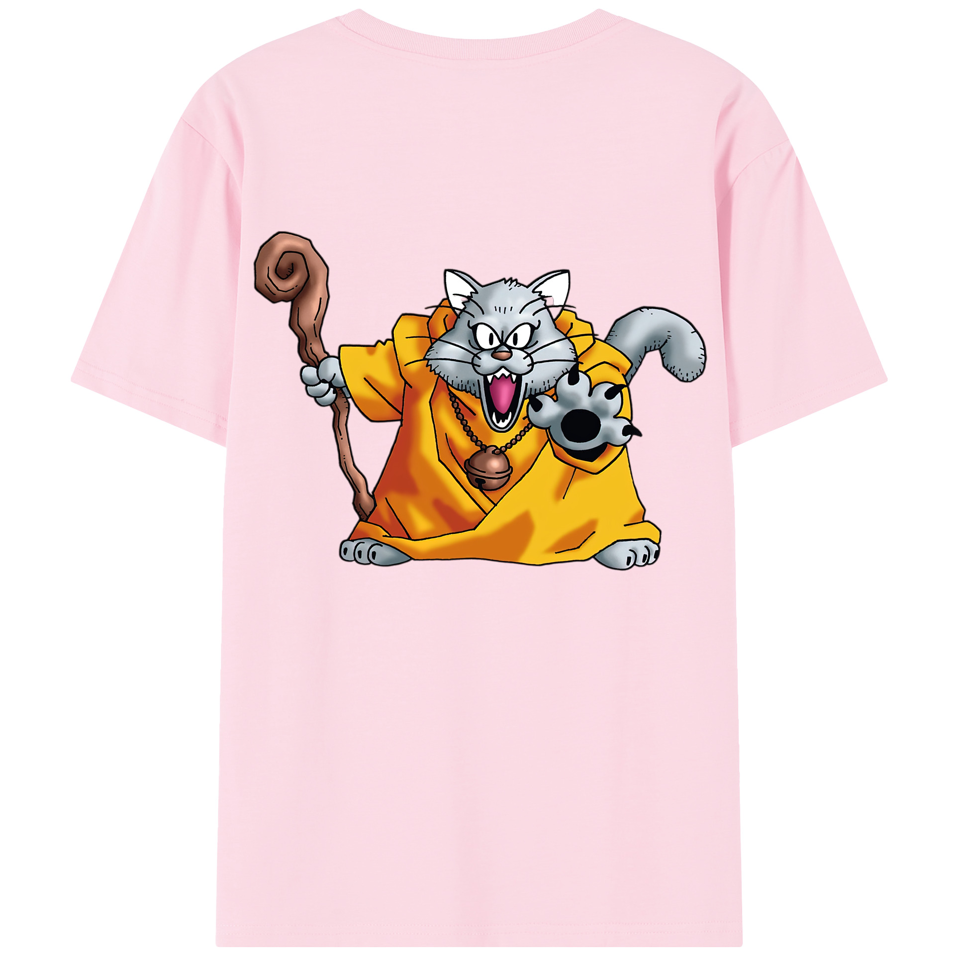（画像用） ドラゴンクエスト Doragon Kuesuto Dragon Quest 綿100％半袖Tシャツ（背面プリント）