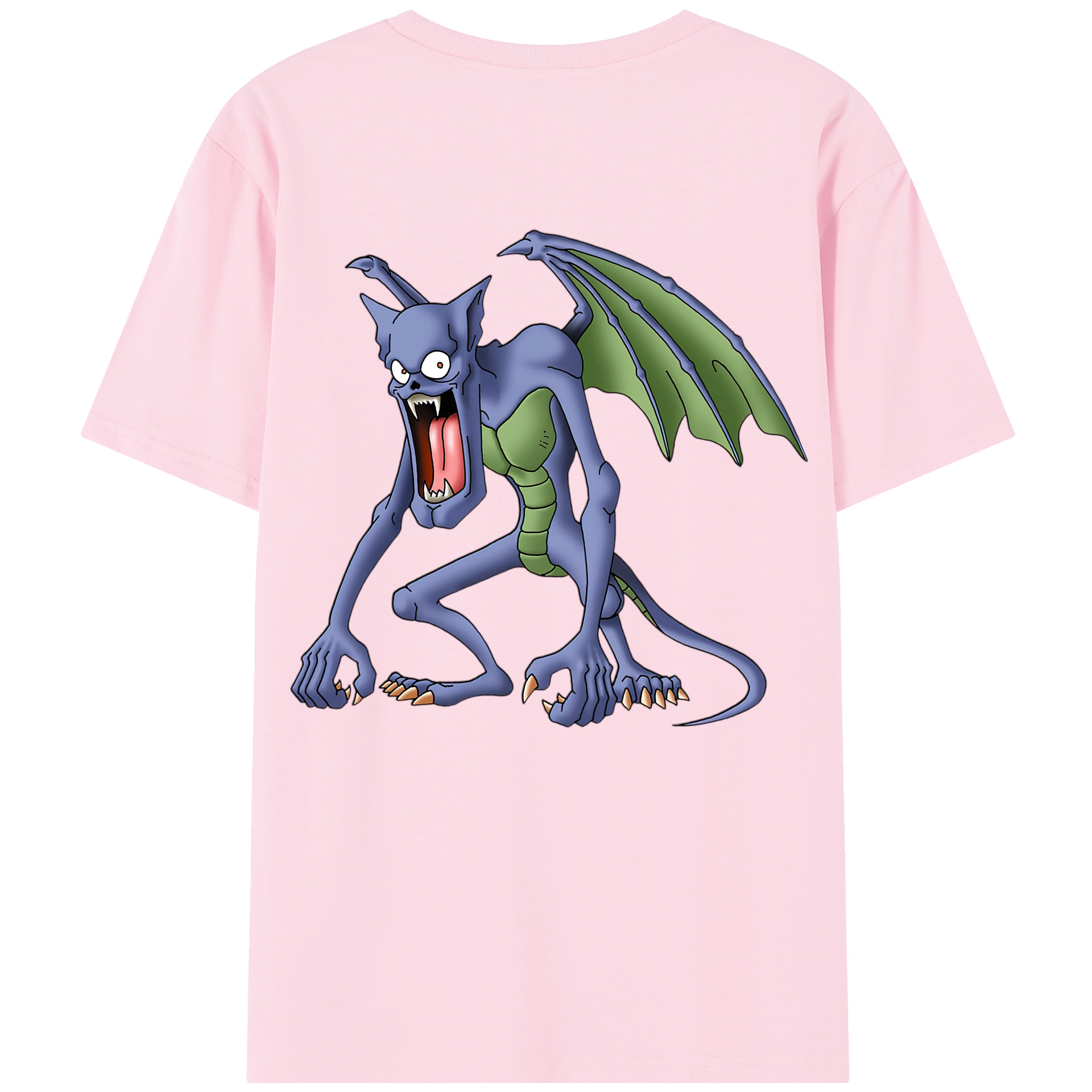 （画像用） ドラゴンクエスト Doragon Kuesuto Dragon Quest 綿100％半袖Tシャツ（背面プリント）
