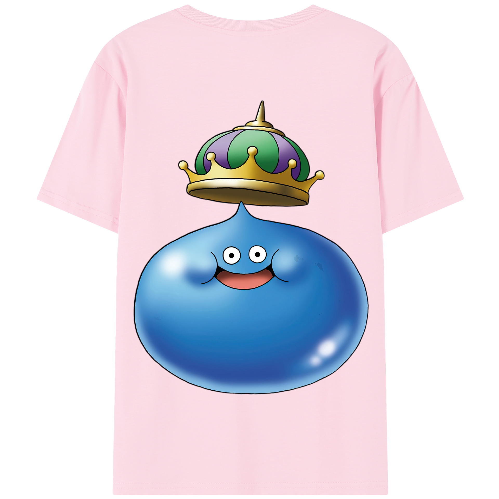 （画像用） ドラゴンクエスト Doragon Kuesuto Dragon Quest 綿100％半袖Tシャツ（背面プリント）
