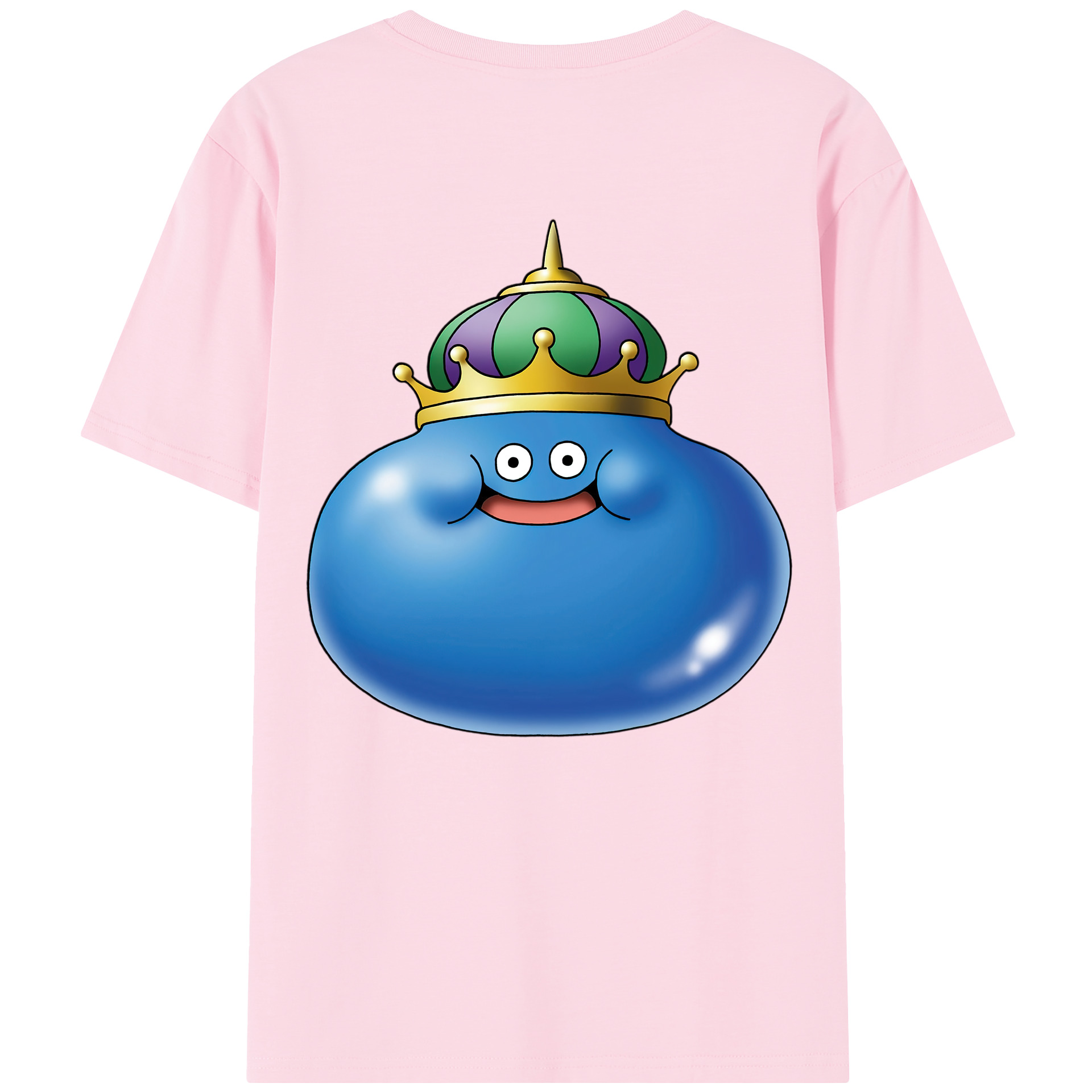（画像用） ドラゴンクエスト Doragon Kuesuto Dragon Quest 綿100％半袖Tシャツ（背面プリント）