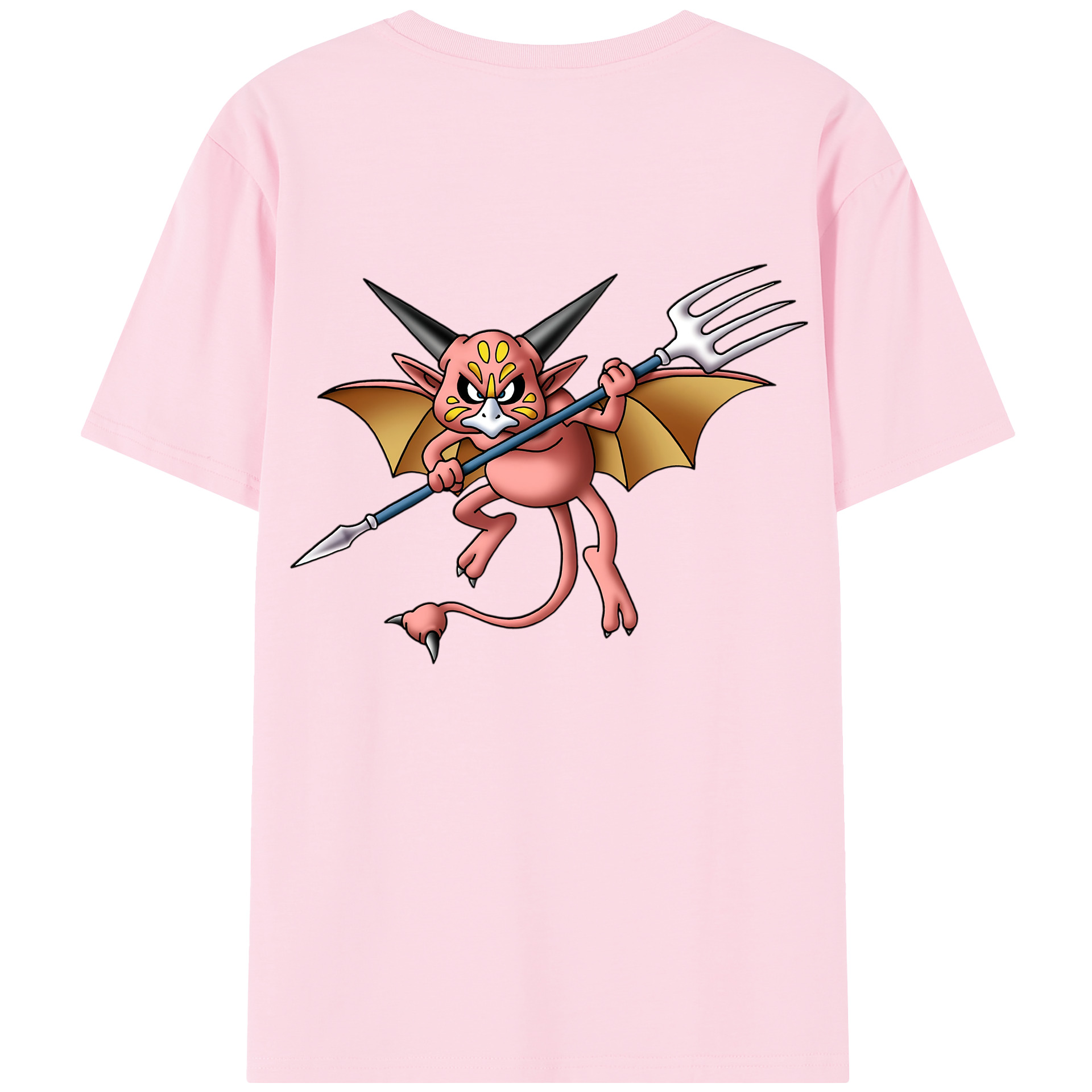 （画像用） ドラゴンクエスト Doragon Kuesuto Dragon Quest 綿100％半袖Tシャツ（背面プリント）