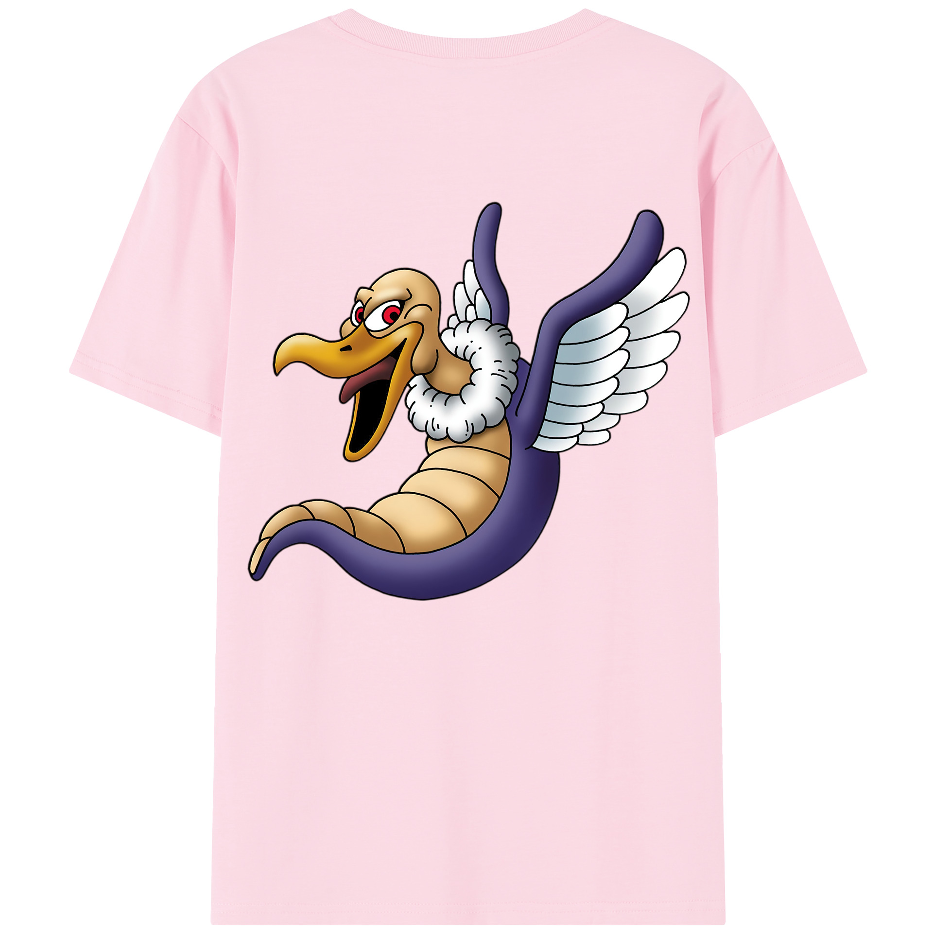 （画像用） ドラゴンクエスト Doragon Kuesuto Dragon Quest 綿100％半袖Tシャツ（背面プリント）
