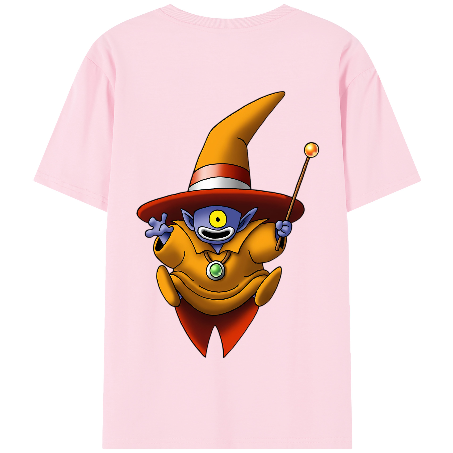 （画像用） ドラゴンクエスト Doragon Kuesuto Dragon Quest 綿100％半袖Tシャツ（背面プリント）