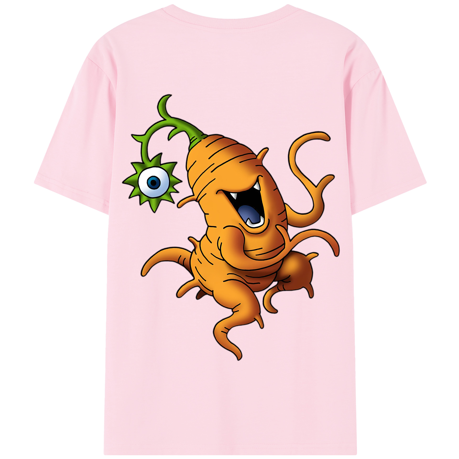（画像用） ドラゴンクエスト Doragon Kuesuto Dragon Quest 綿100％半袖Tシャツ（背面プリント）