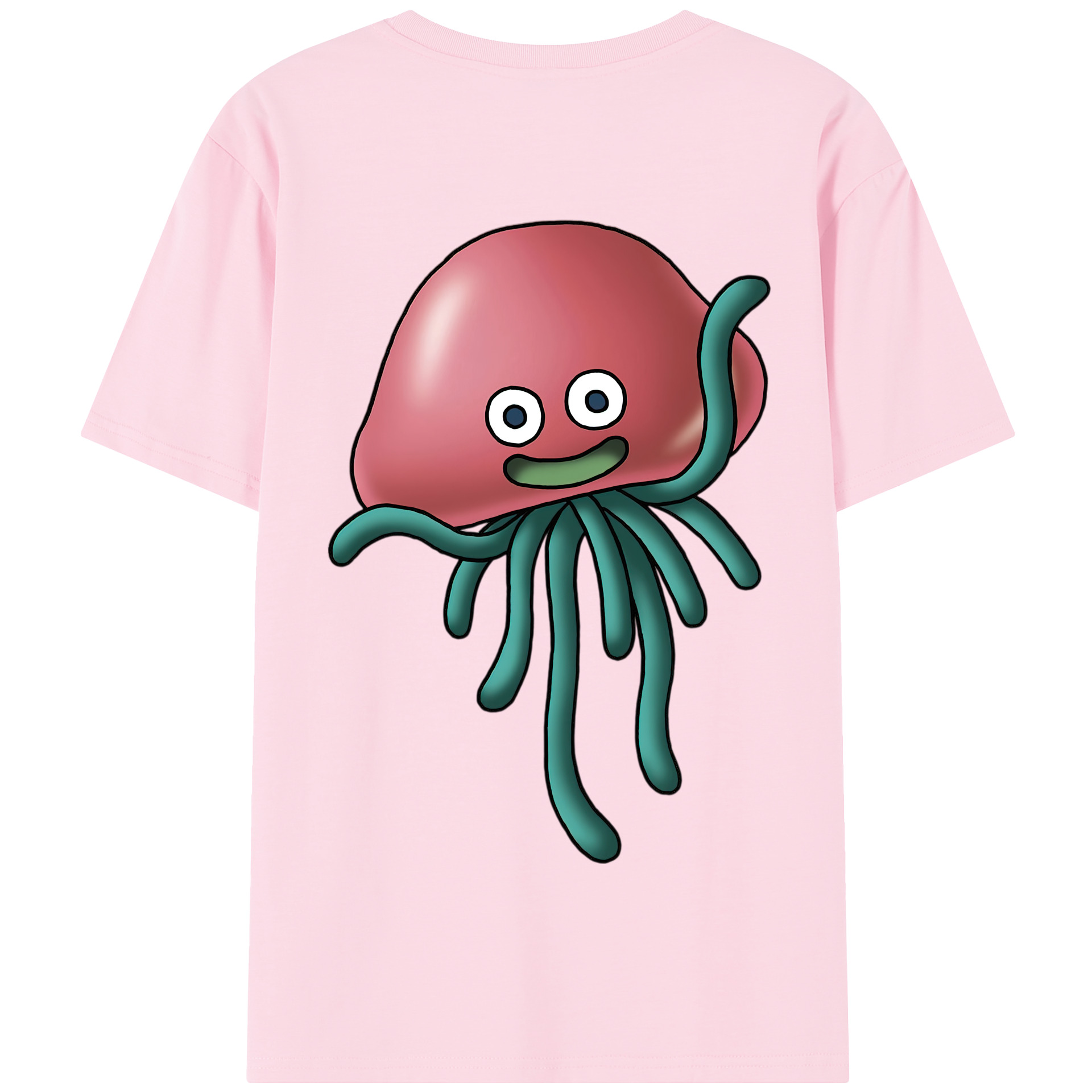 （画像用） ドラゴンクエスト Doragon Kuesuto Dragon Quest 綿100％半袖Tシャツ（背面プリント）