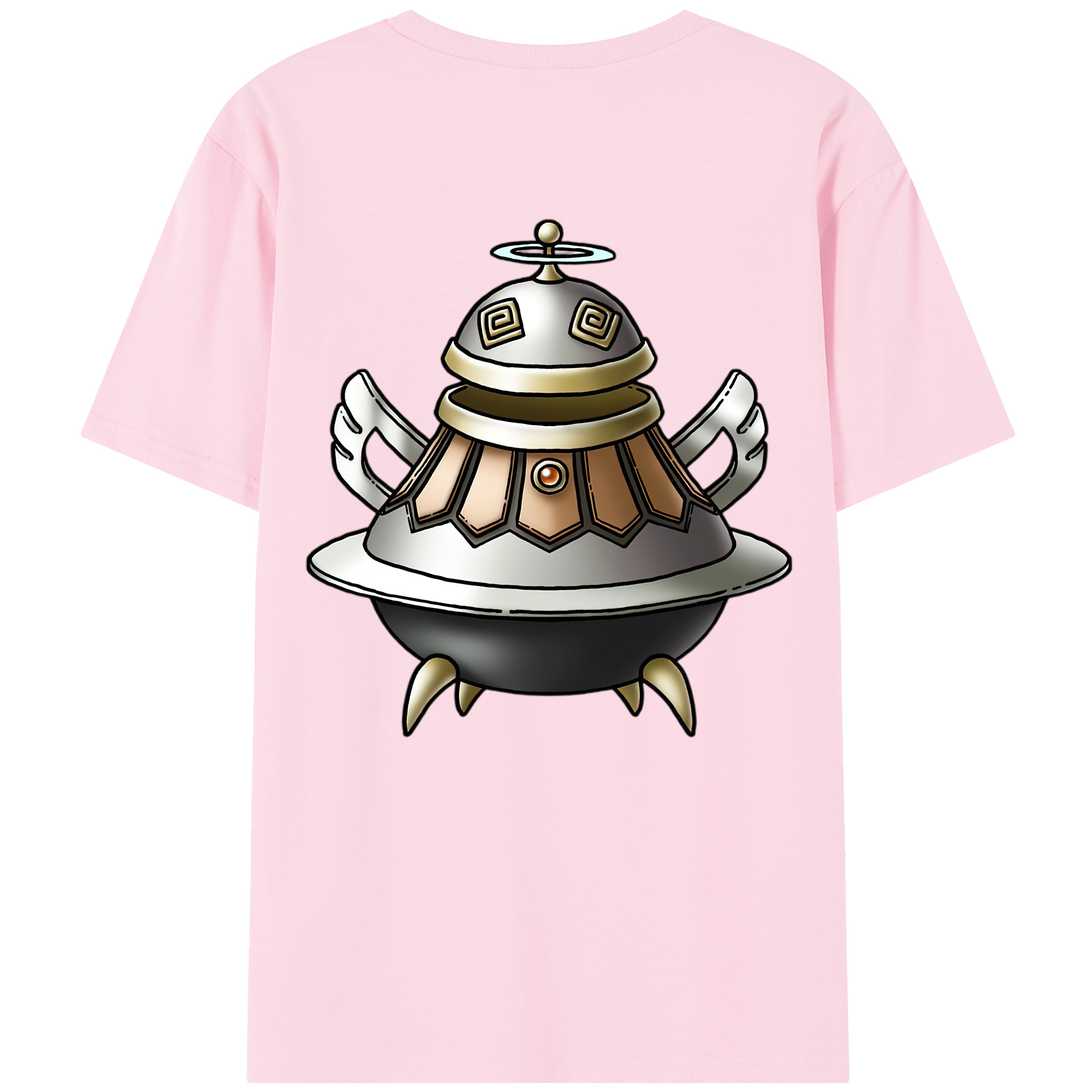 （画像用） ドラゴンクエスト Doragon Kuesuto Dragon Quest 綿100％半袖Tシャツ（背面プリント）