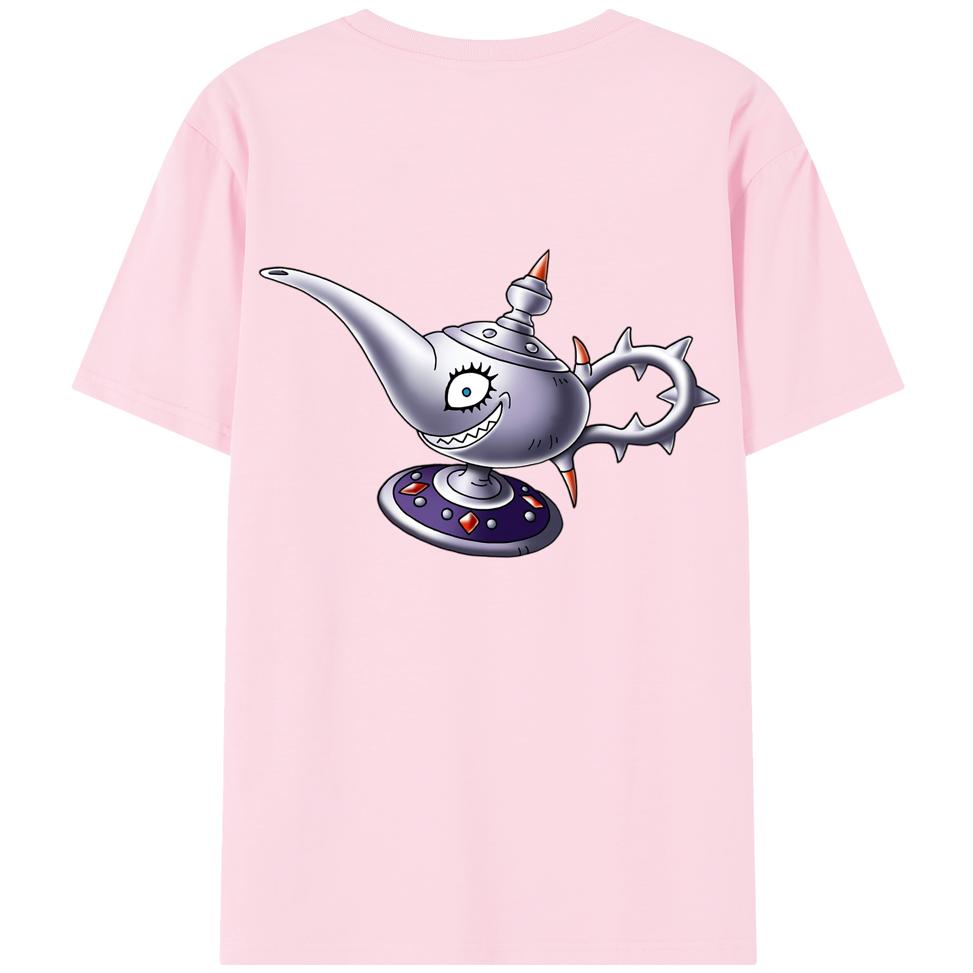 （画像用） ドラゴンクエスト Doragon Kuesuto Dragon Quest 綿100％半袖Tシャツ（背面プリント）