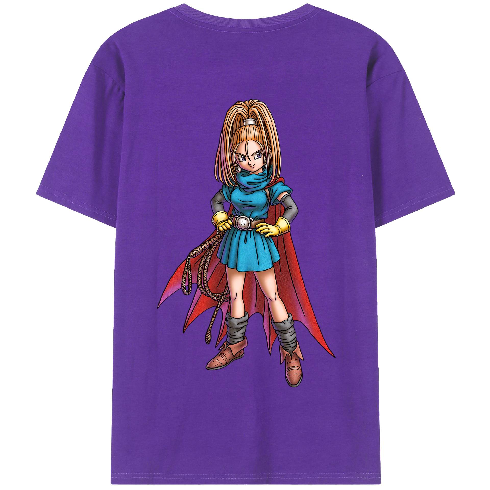 （画像用） ドラゴンクエスト Doragon Kuesuto Dragon Quest 綿100％半袖Tシャツ（背面プリント）
