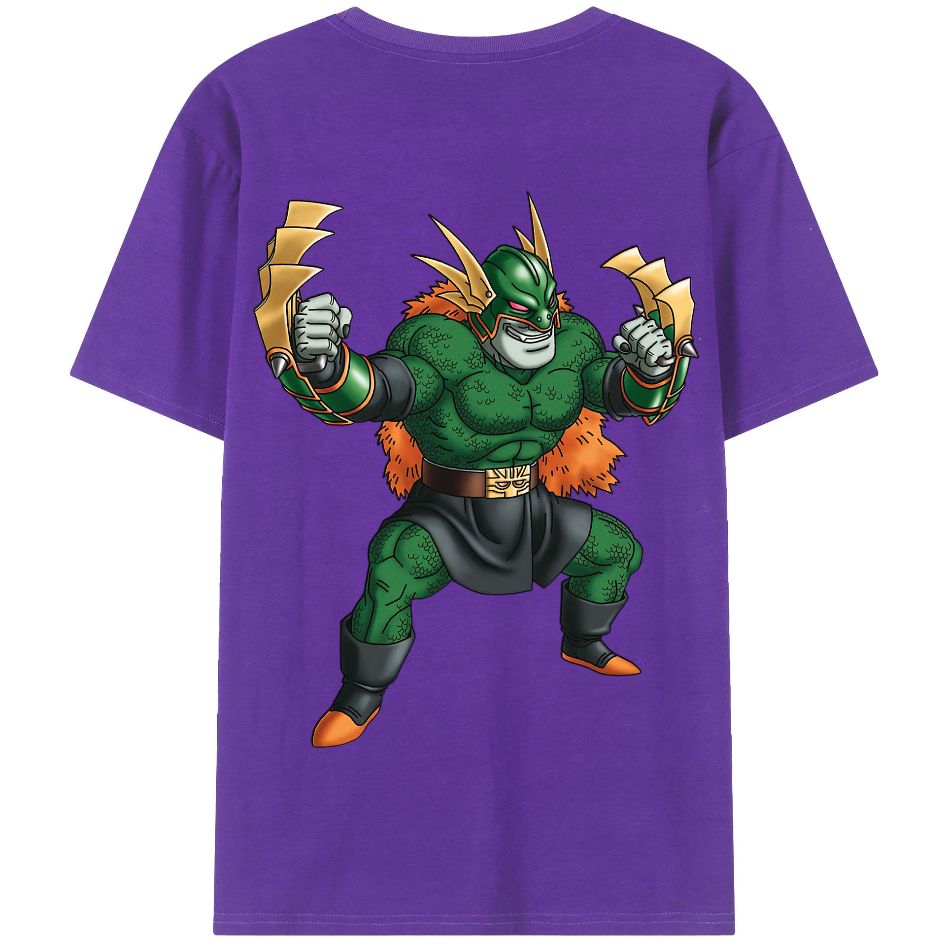 （画像用） ドラゴンクエスト Doragon Kuesuto Dragon Quest 綿100％半袖Tシャツ（背面プリント）
