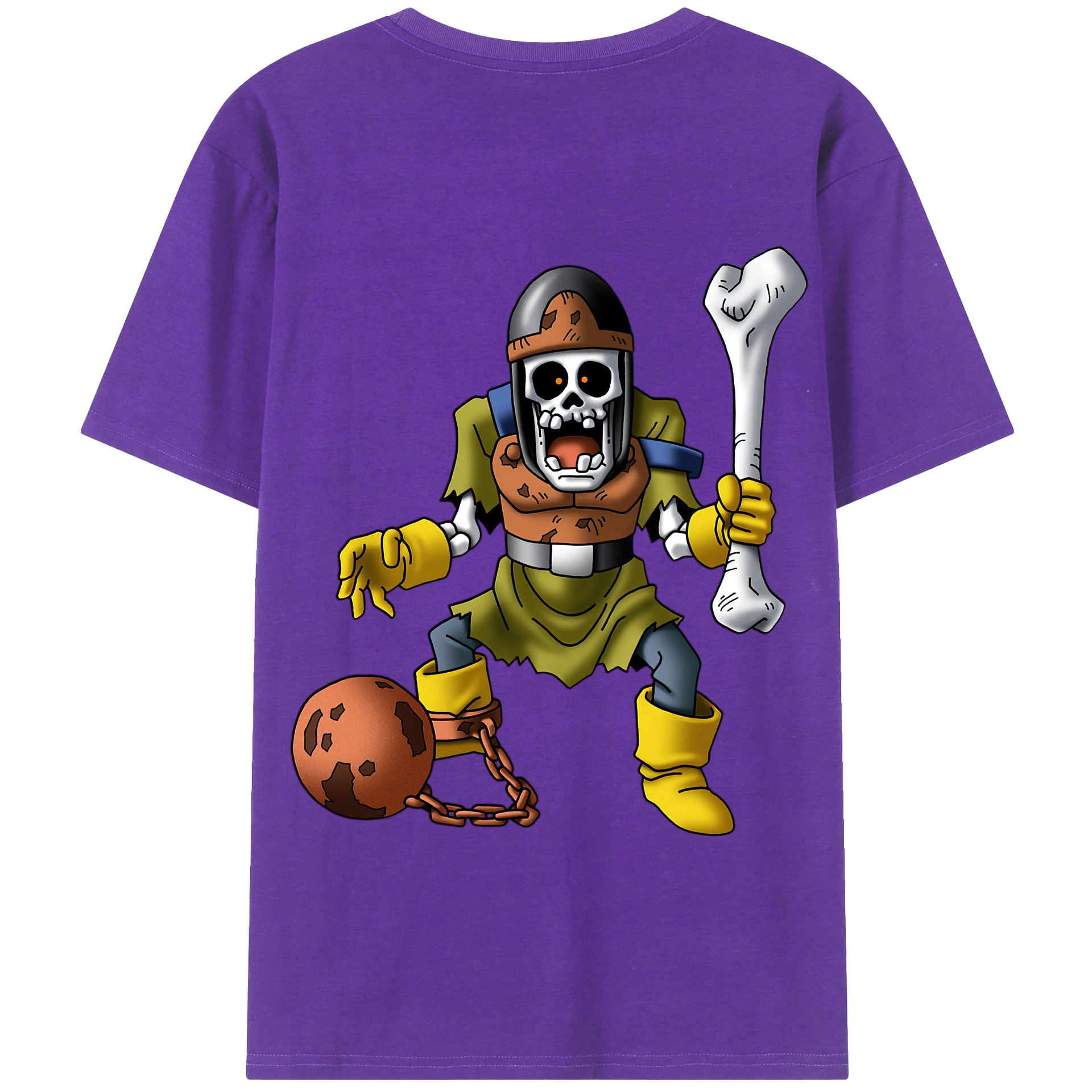 （画像用） ドラゴンクエスト Doragon Kuesuto Dragon Quest 綿100％半袖Tシャツ（背面プリント）