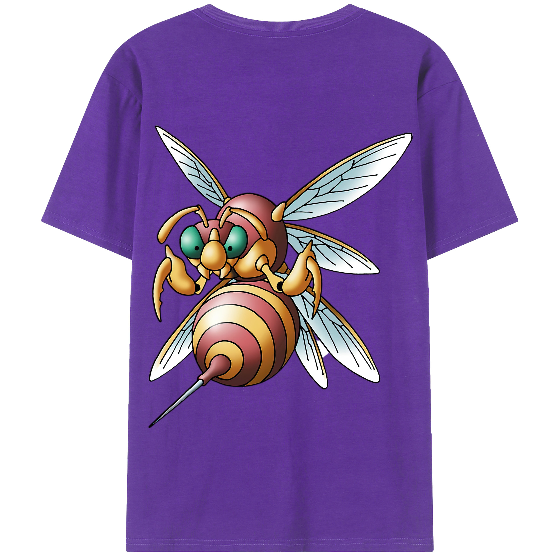 （画像用） ドラゴンクエスト Doragon Kuesuto Dragon Quest 綿100％半袖Tシャツ（背面プリント）
