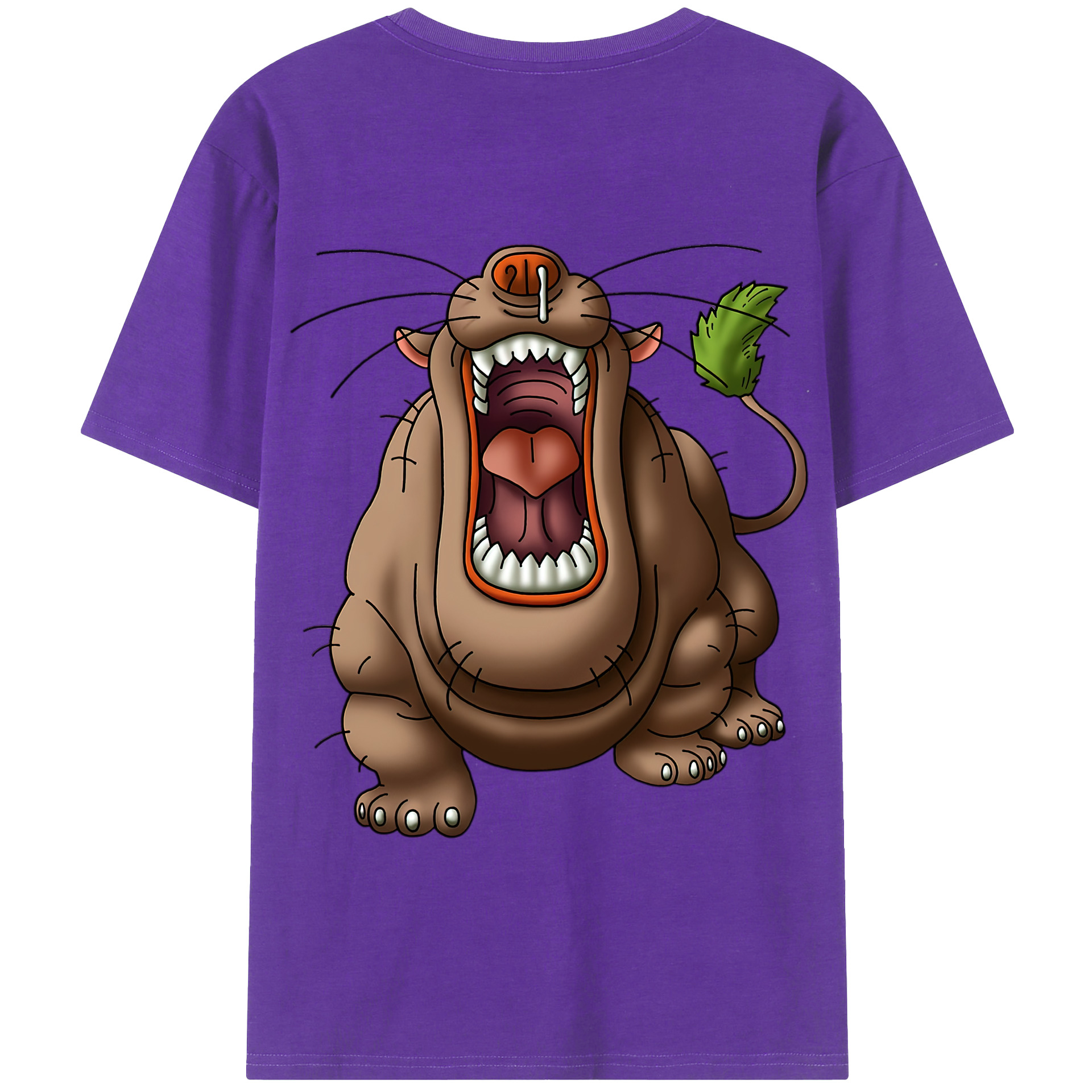 （画像用） ドラゴンクエスト Doragon Kuesuto Dragon Quest 綿100％半袖Tシャツ（背面プリント）