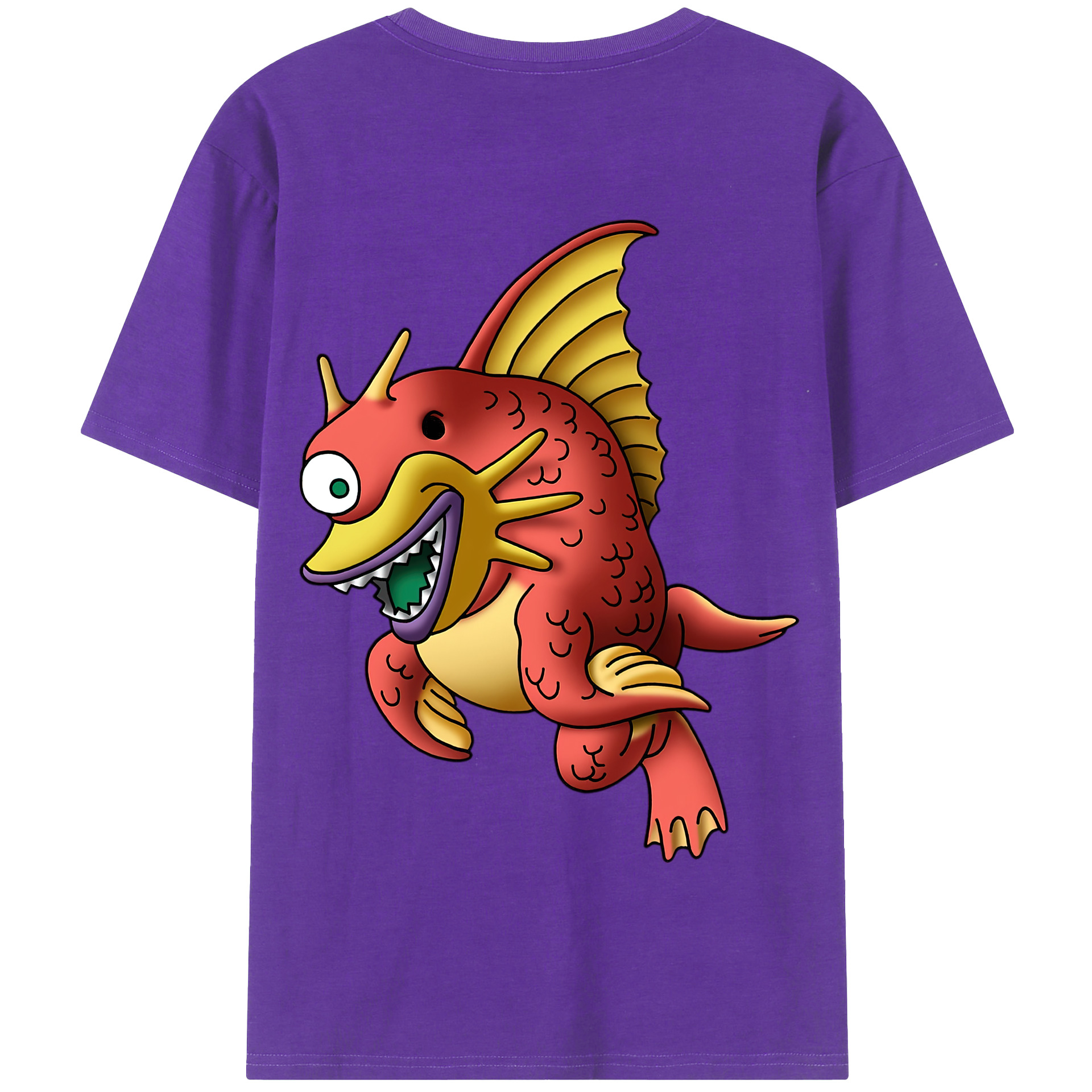 （画像用） ドラゴンクエスト Doragon Kuesuto Dragon Quest 綿100％半袖Tシャツ（背面プリント）