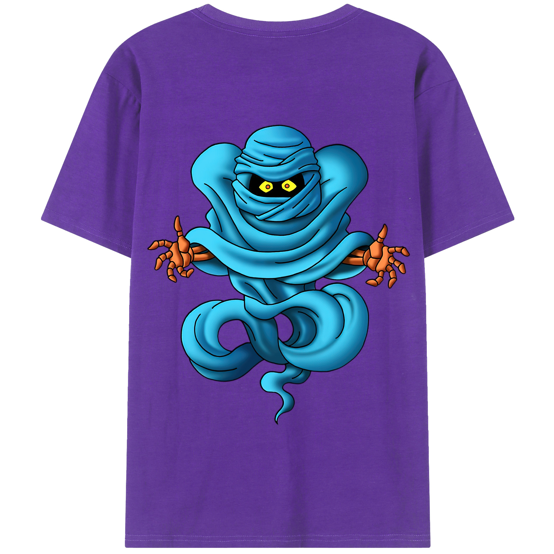 （画像用） ドラゴンクエスト Doragon Kuesuto Dragon Quest 綿100％半袖Tシャツ（背面プリント）