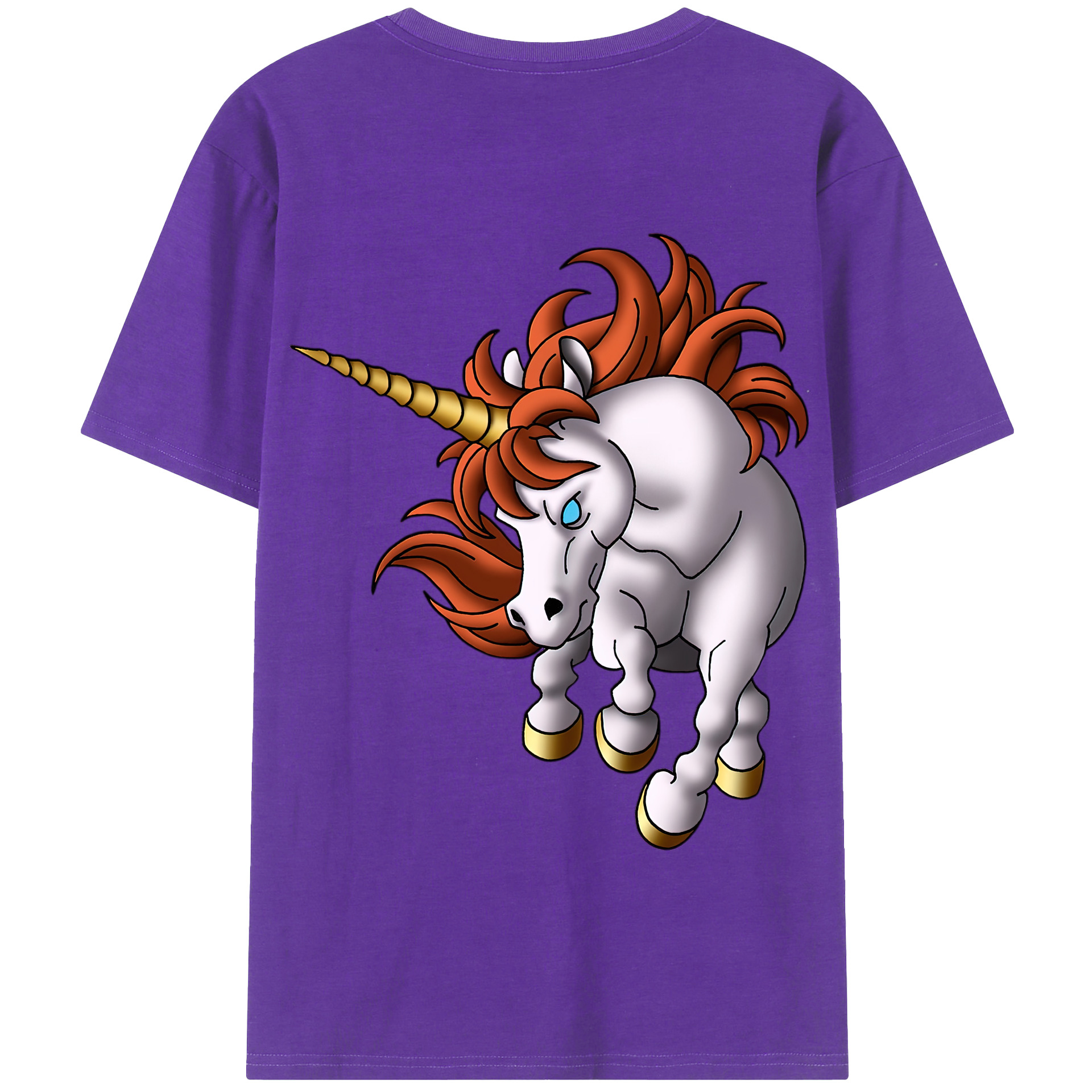 （画像用） ドラゴンクエスト Doragon Kuesuto Dragon Quest 綿100％半袖Tシャツ（背面プリント）