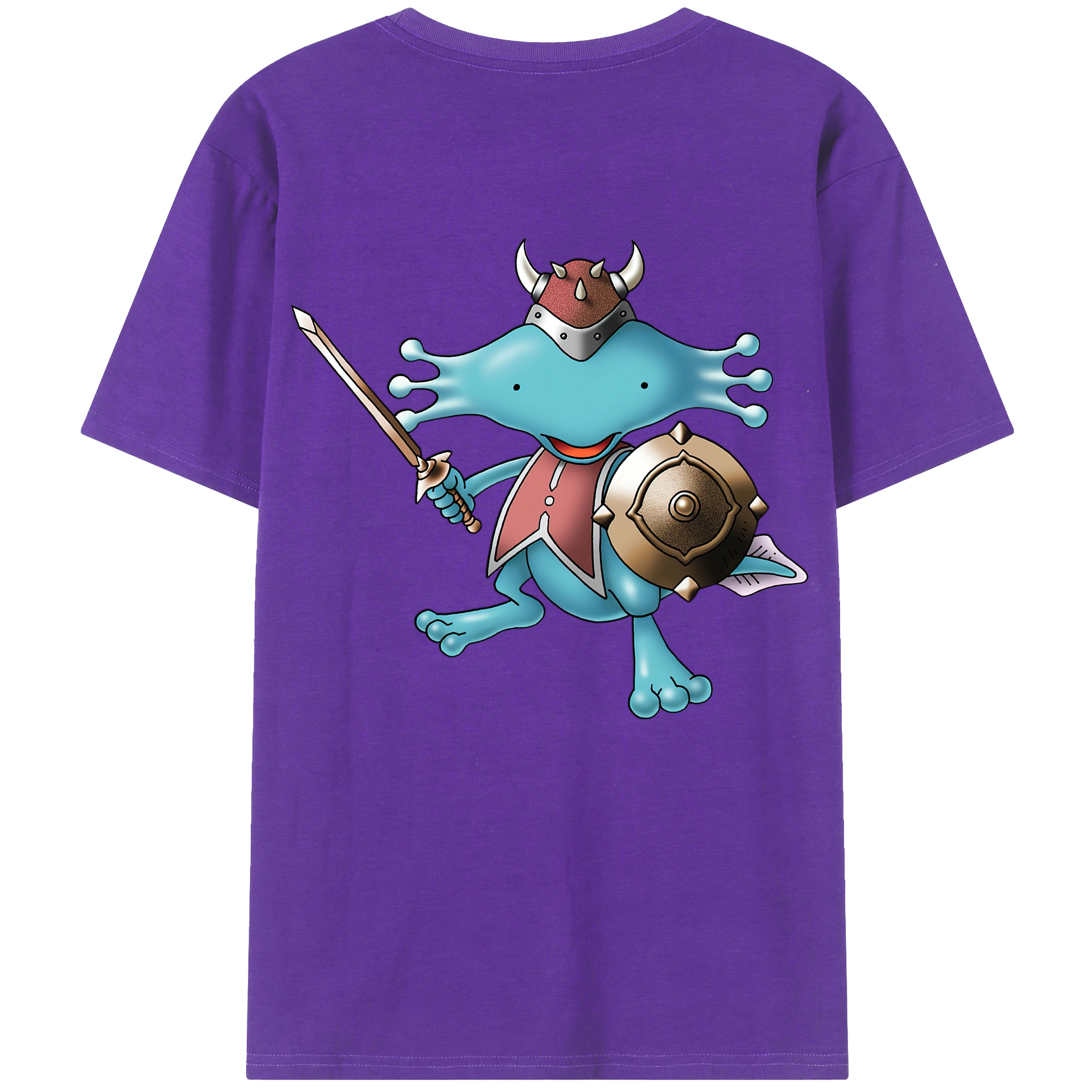 （画像用） ドラゴンクエスト Doragon Kuesuto Dragon Quest 綿100％半袖Tシャツ（背面プリント）