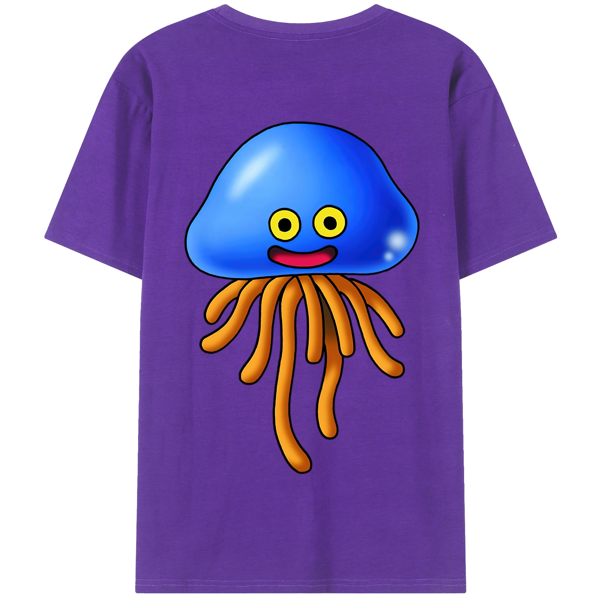 （画像用） ドラゴンクエスト Doragon Kuesuto Dragon Quest 綿100％半袖Tシャツ（背面プリント）