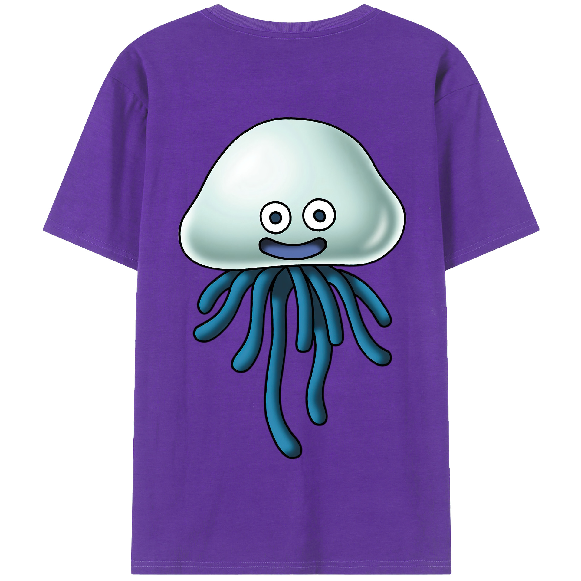 （画像用） ドラゴンクエスト Doragon Kuesuto Dragon Quest 綿100％半袖Tシャツ（背面プリント）