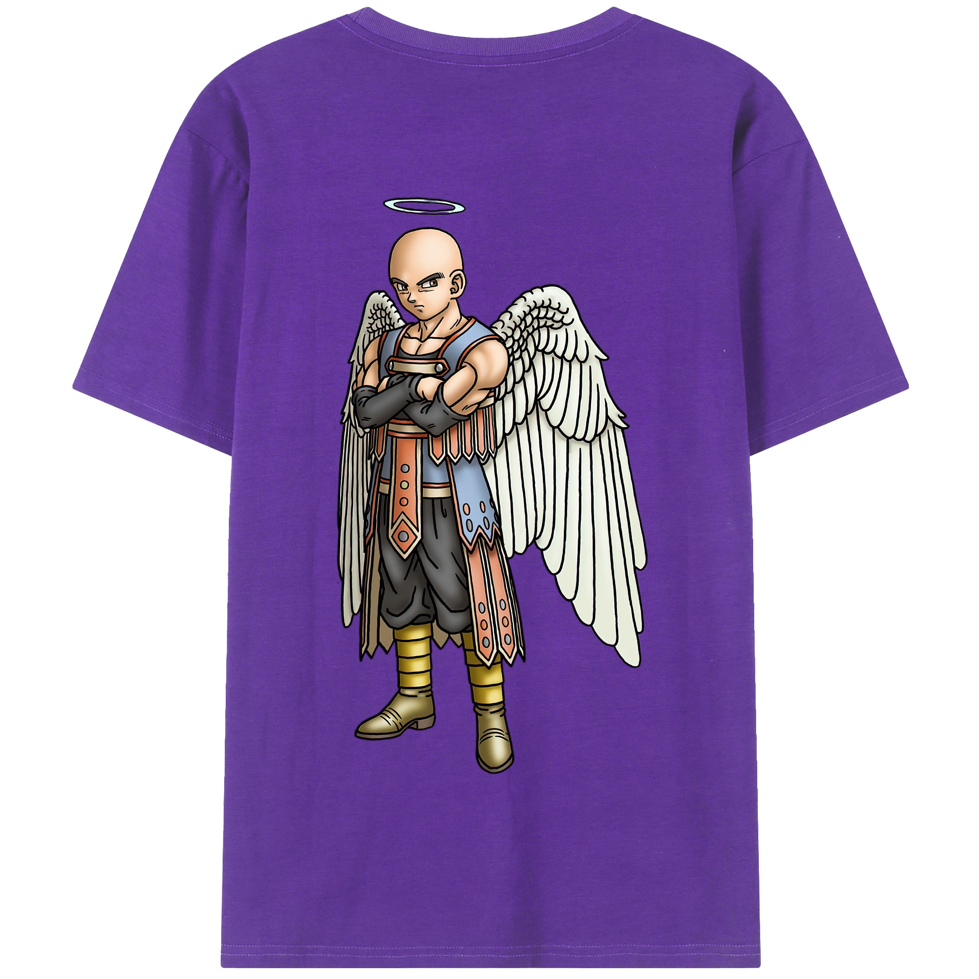 （画像用） ドラゴンクエスト Doragon Kuesuto Dragon Quest 綿100％半袖Tシャツ（背面プリント）