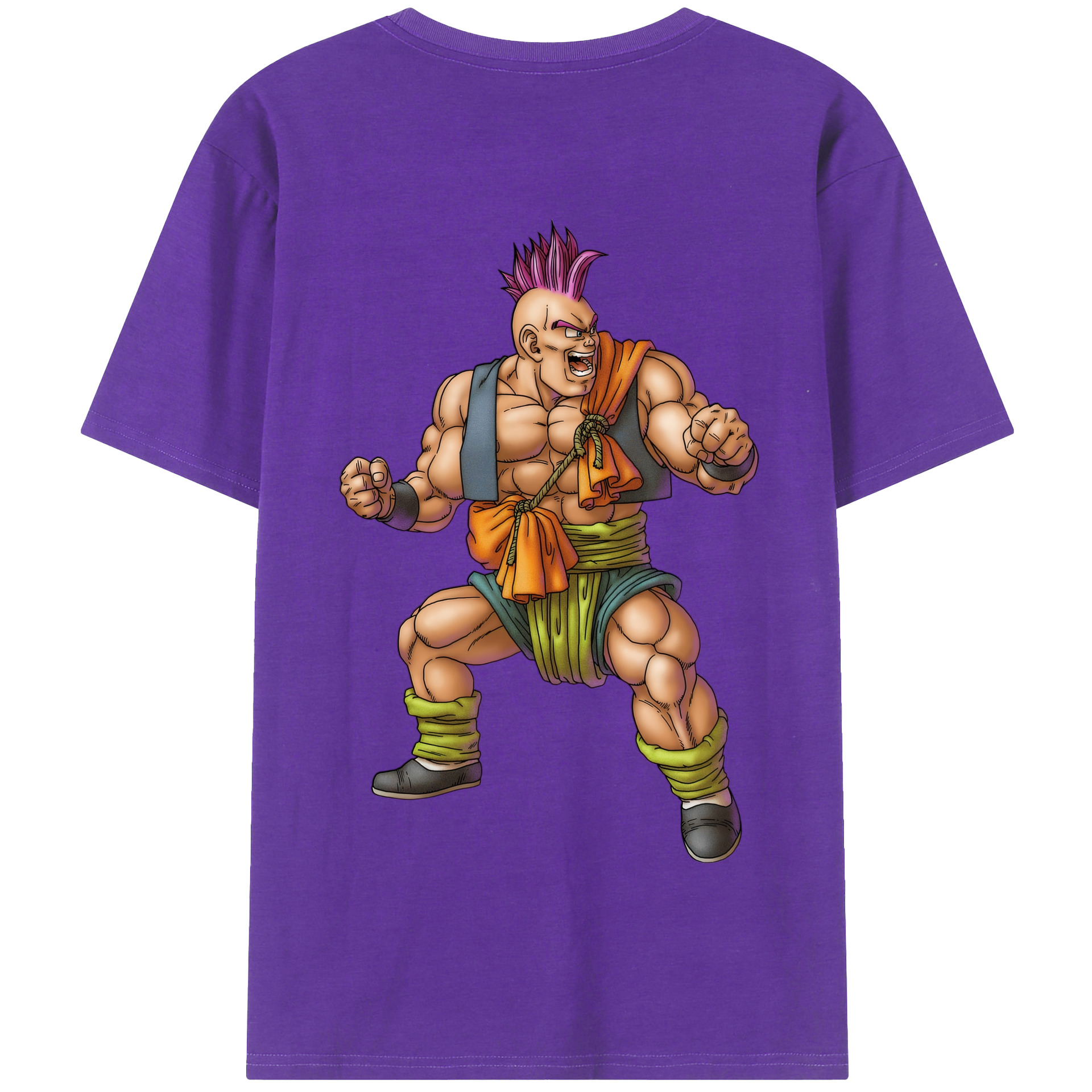 （画像用） ドラゴンクエスト Doragon Kuesuto Dragon Quest 綿100％半袖Tシャツ（背面プリント）
