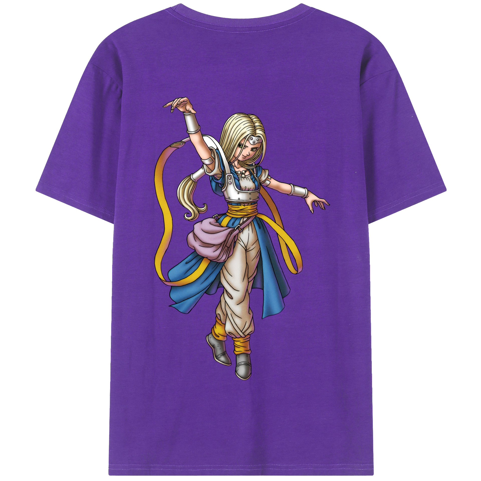 （画像用） ドラゴンクエスト Doragon Kuesuto Dragon Quest 綿100％半袖Tシャツ（背面プリント）