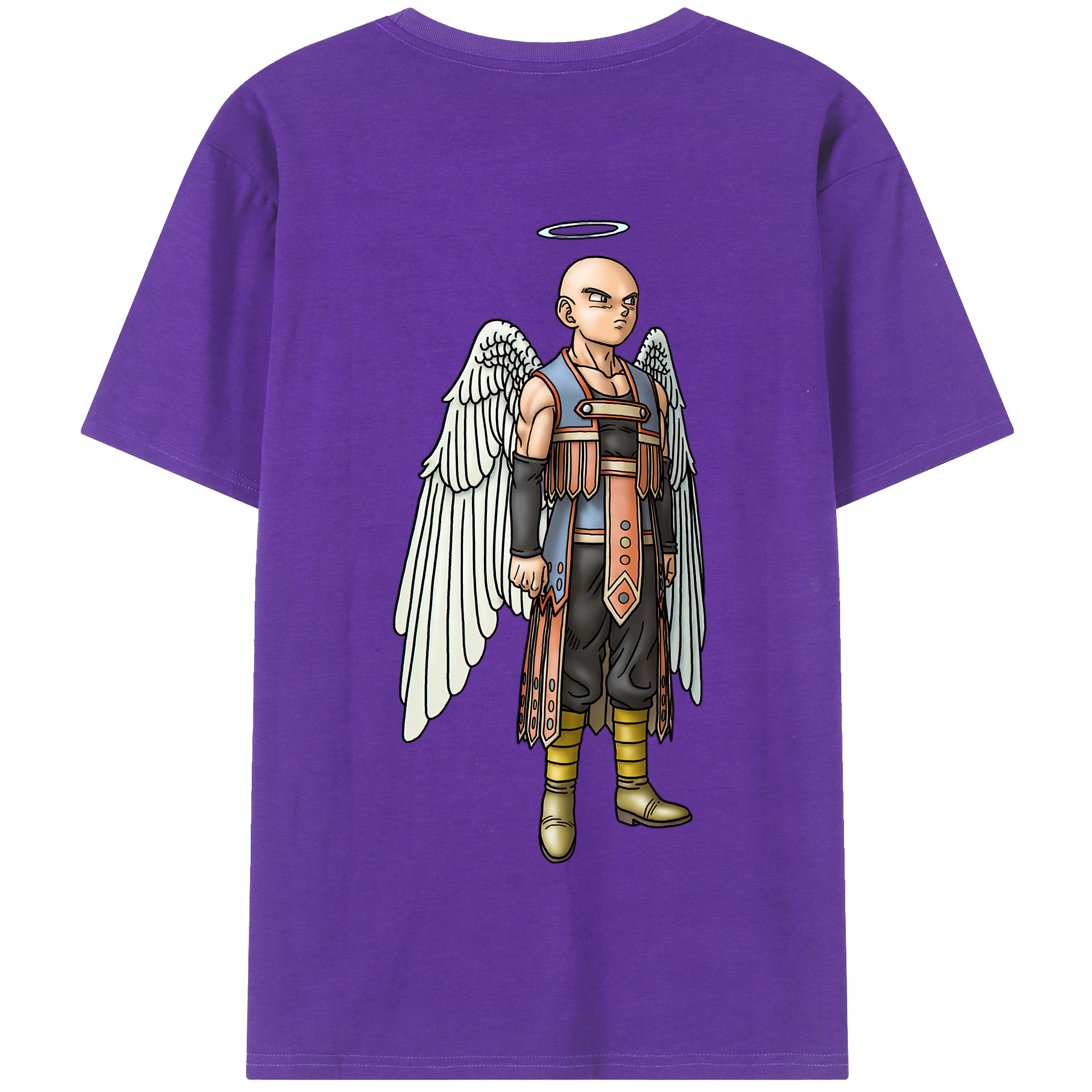 （画像用） ドラゴンクエスト Doragon Kuesuto Dragon Quest 綿100％半袖Tシャツ（背面プリント）