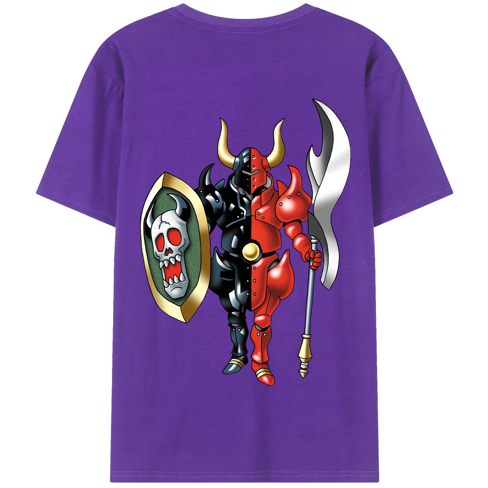 （画像用） ドラゴンクエスト Doragon Kuesuto Dragon Quest 綿100％半袖Tシャツ（背面プリント）