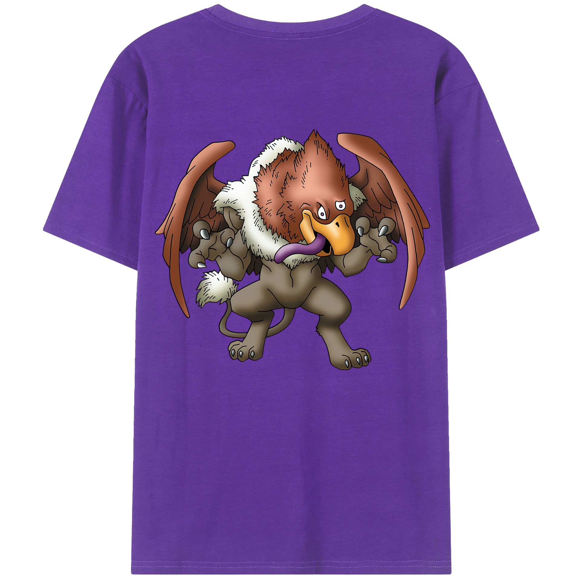 （画像用） ドラゴンクエスト Doragon Kuesuto Dragon Quest 綿100％半袖Tシャツ（背面プリント）