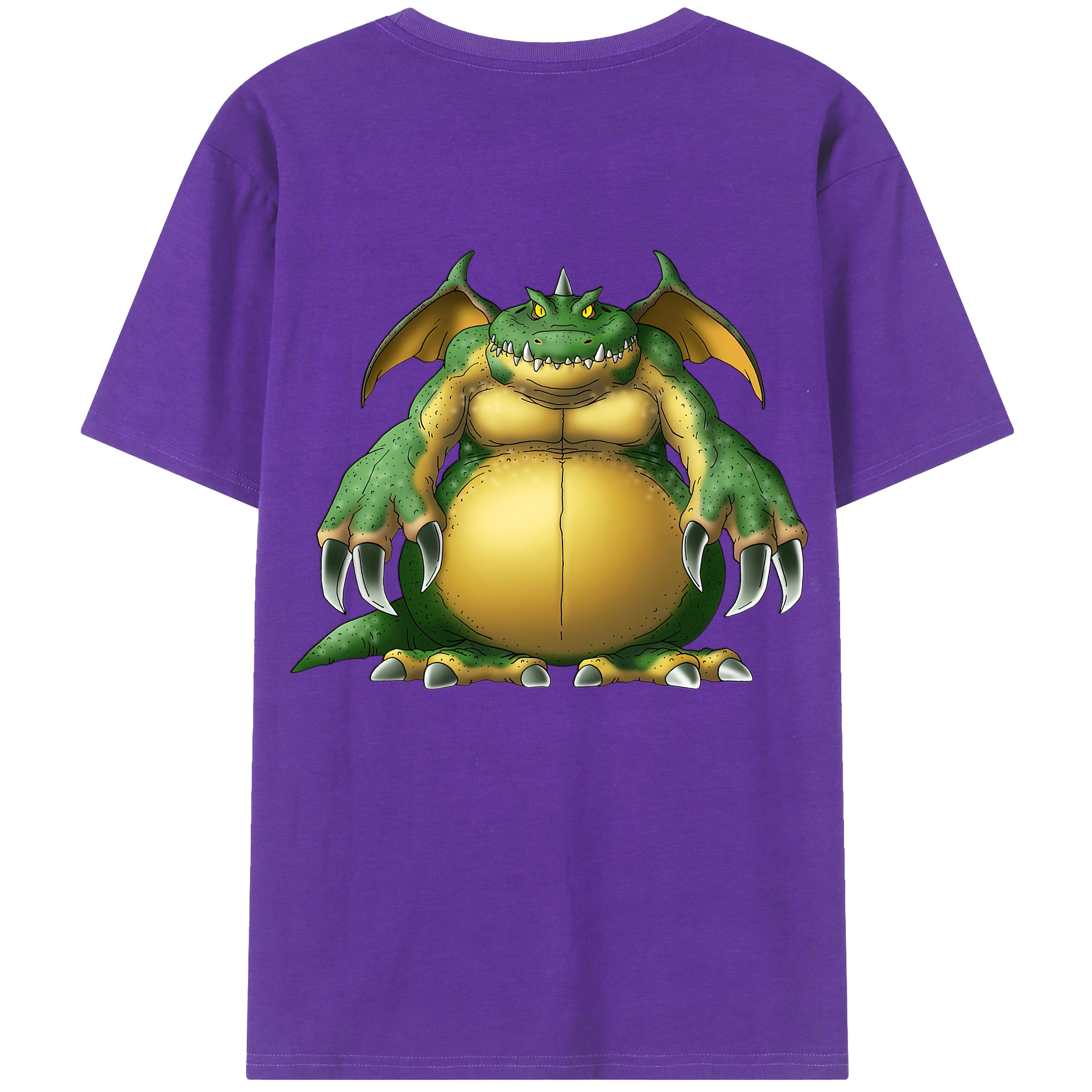 （画像用） ドラゴンクエスト Doragon Kuesuto Dragon Quest 綿100％半袖Tシャツ（背面プリント）