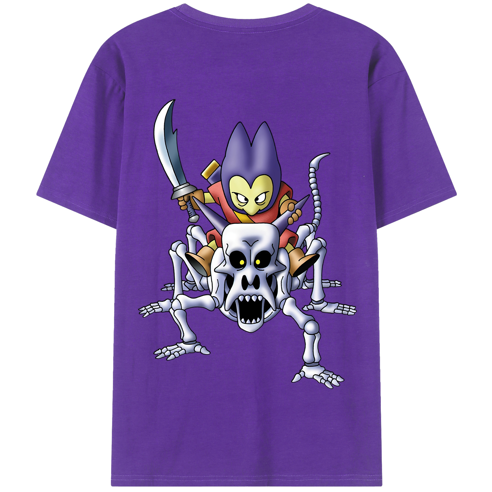 （画像用） ドラゴンクエスト Doragon Kuesuto Dragon Quest 綿100％半袖Tシャツ（背面プリント）