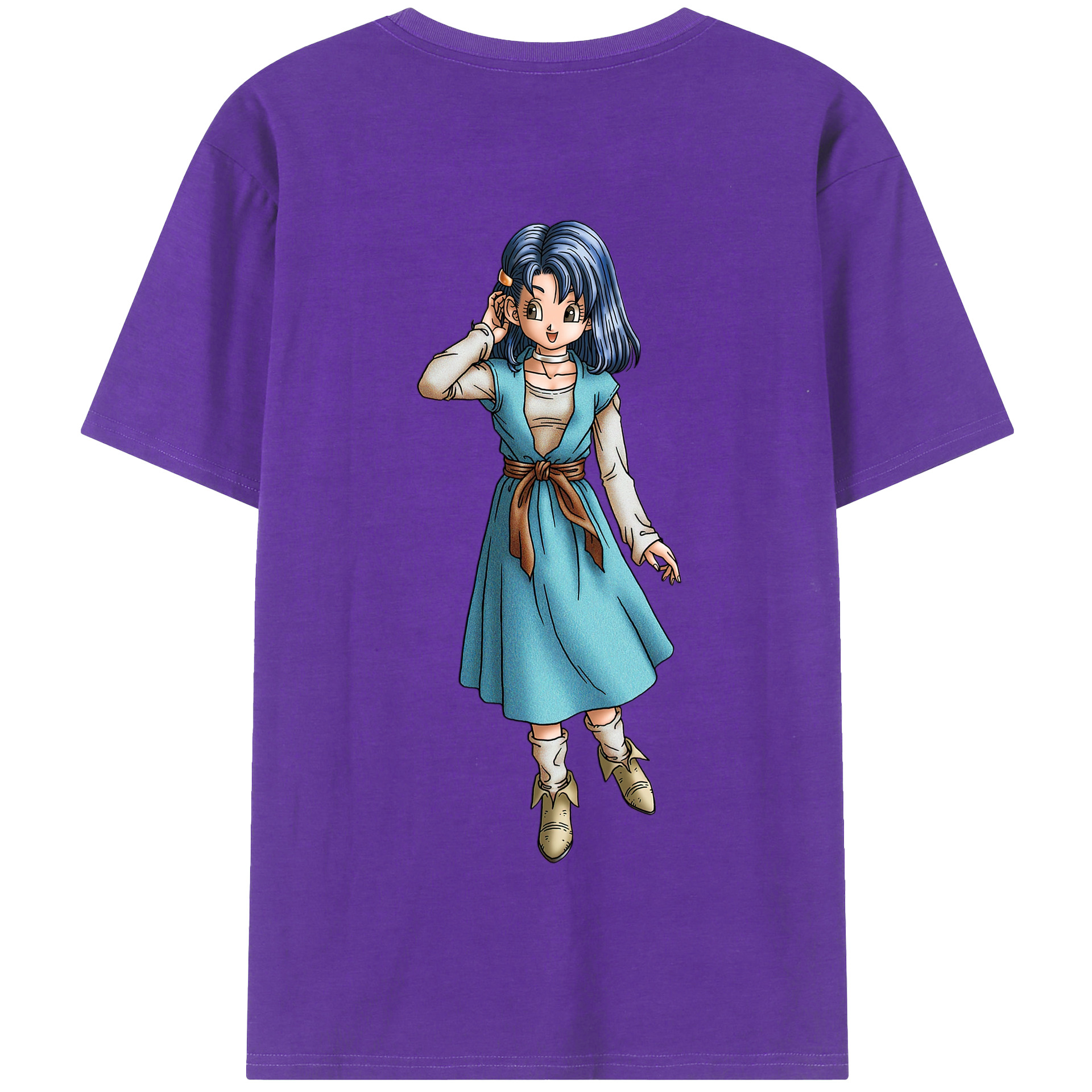 （画像用） ドラゴンクエスト Doragon Kuesuto Dragon Quest 綿100％半袖Tシャツ（背面プリント）