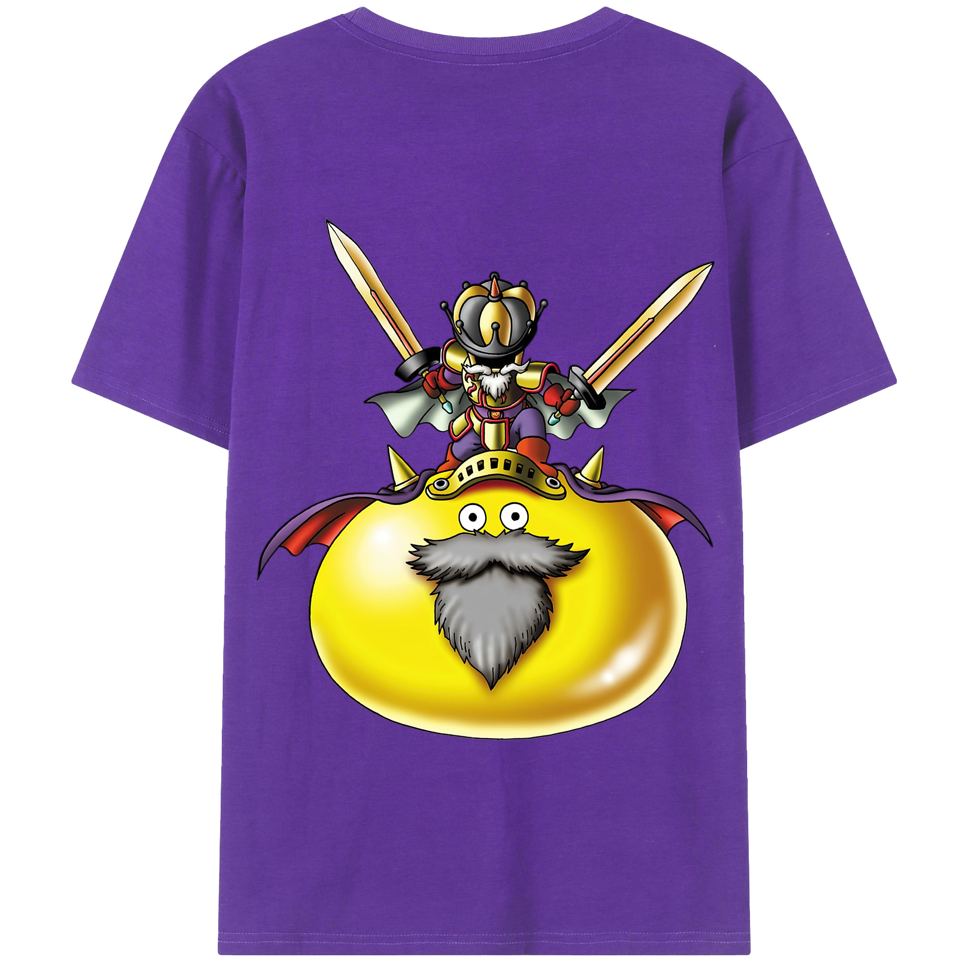 （画像用） ドラゴンクエスト Doragon Kuesuto Dragon Quest 綿100％半袖Tシャツ（背面プリント）