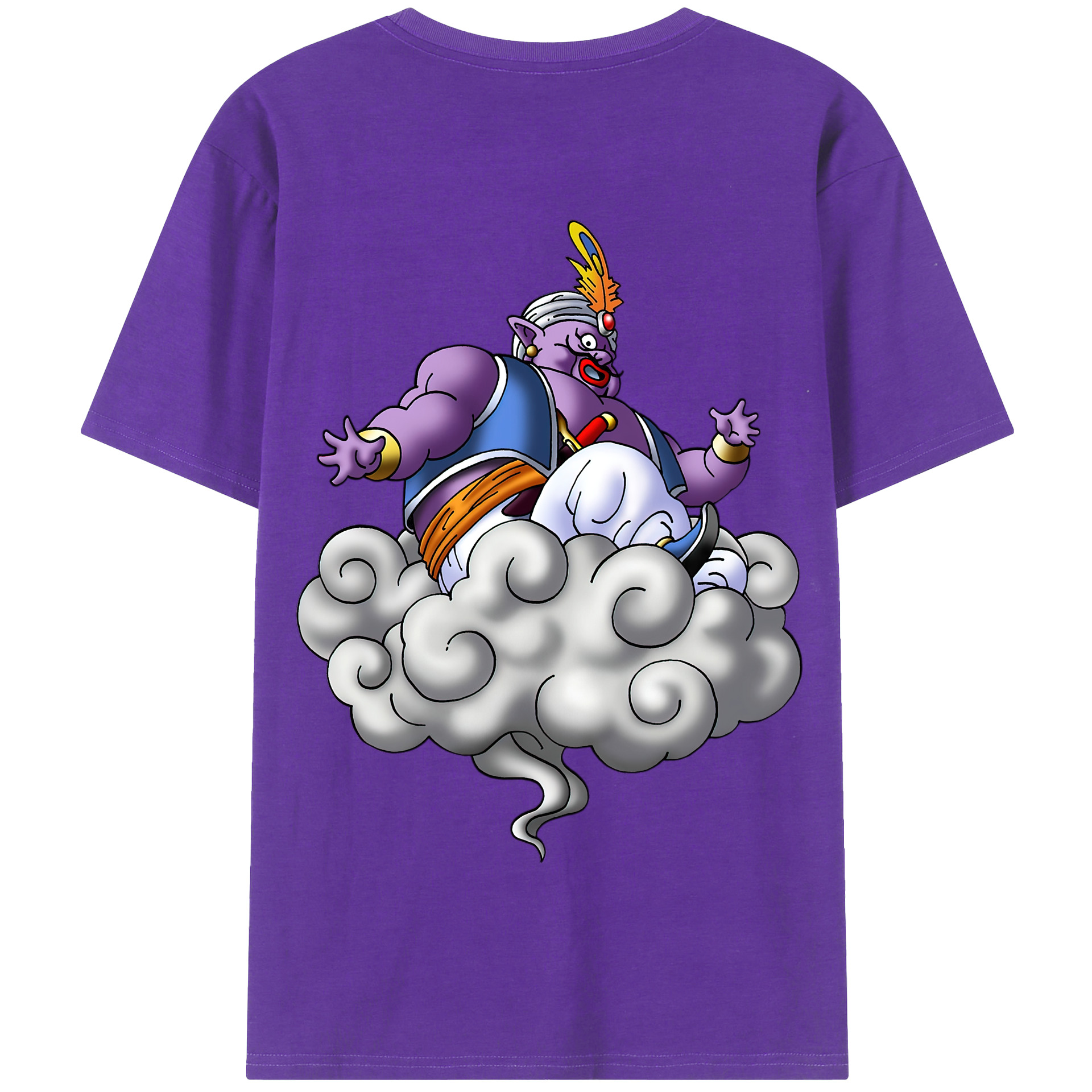 （画像用） ドラゴンクエスト Doragon Kuesuto Dragon Quest 綿100％半袖Tシャツ（背面プリント）