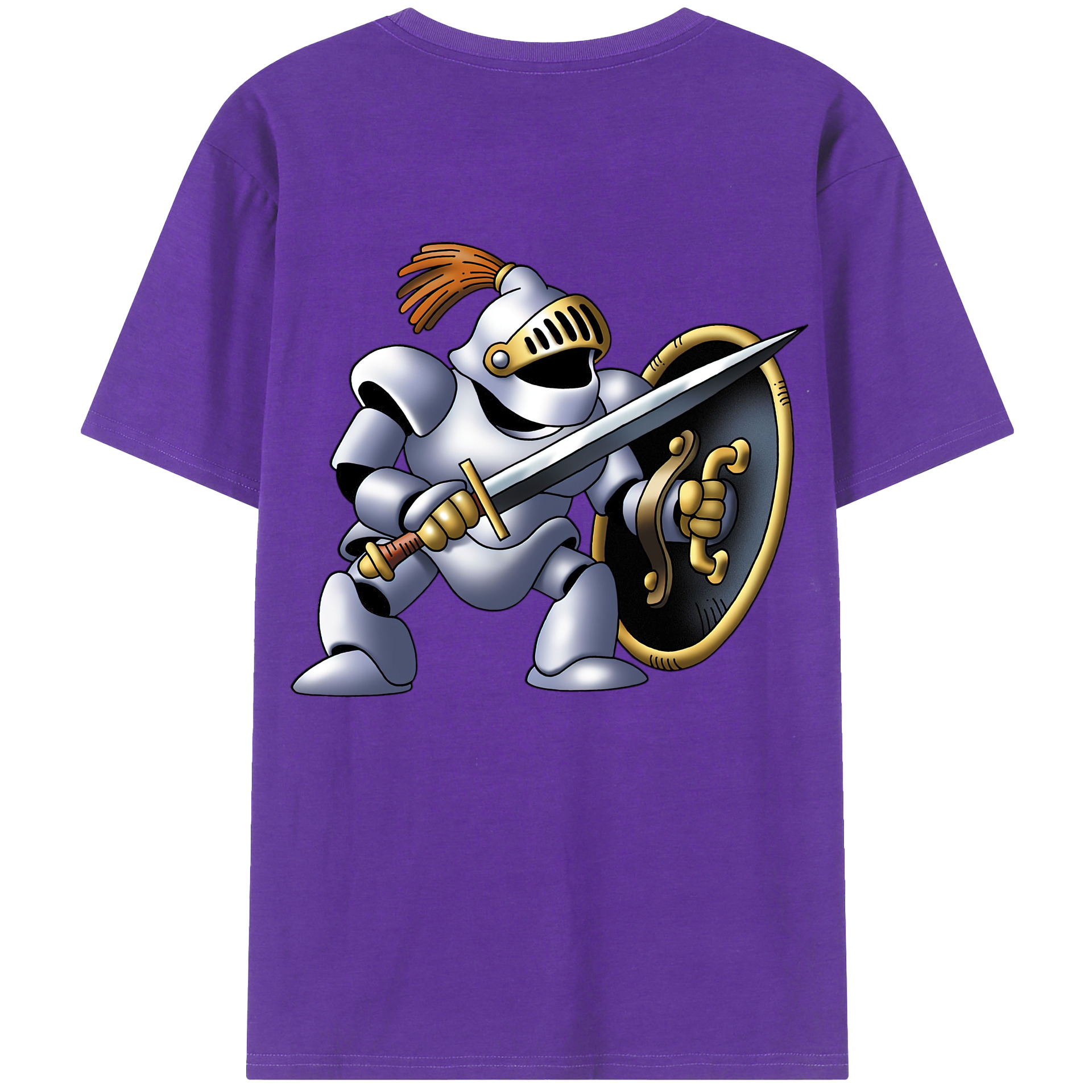 （画像用） ドラゴンクエスト Doragon Kuesuto Dragon Quest 綿100％半袖Tシャツ（背面プリント）