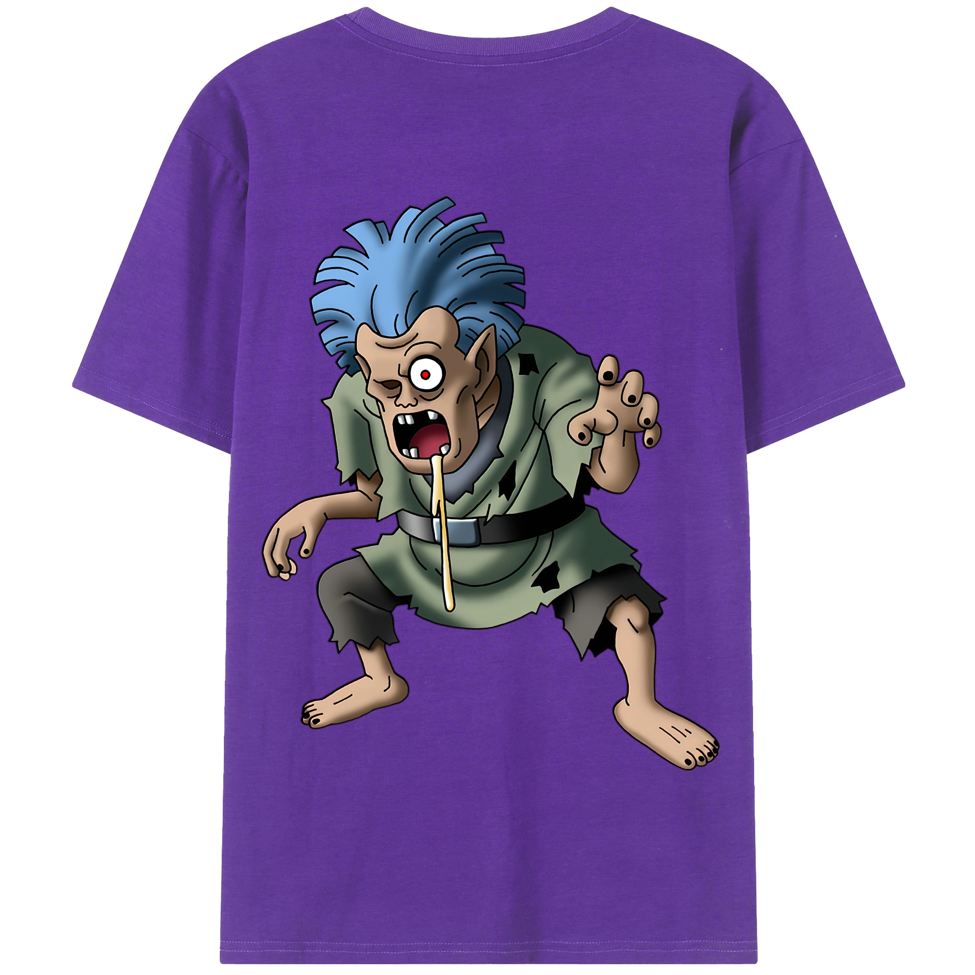 （画像用） ドラゴンクエスト Doragon Kuesuto Dragon Quest 綿100％半袖Tシャツ（背面プリント）