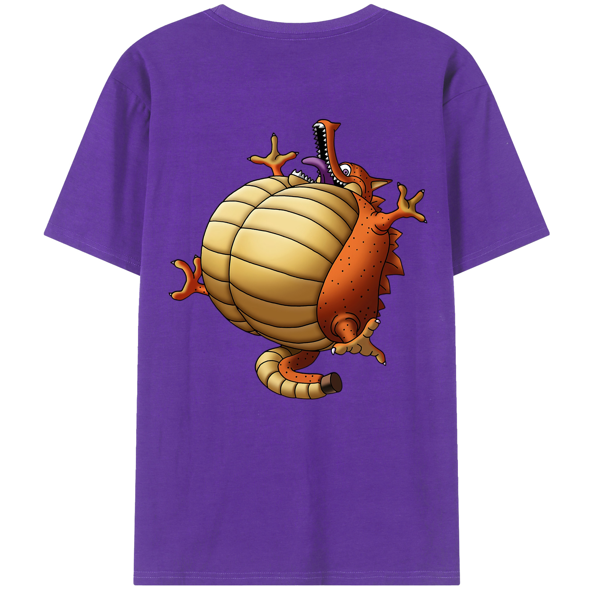 （画像用） ドラゴンクエスト Doragon Kuesuto Dragon Quest 綿100％半袖Tシャツ（背面プリント）