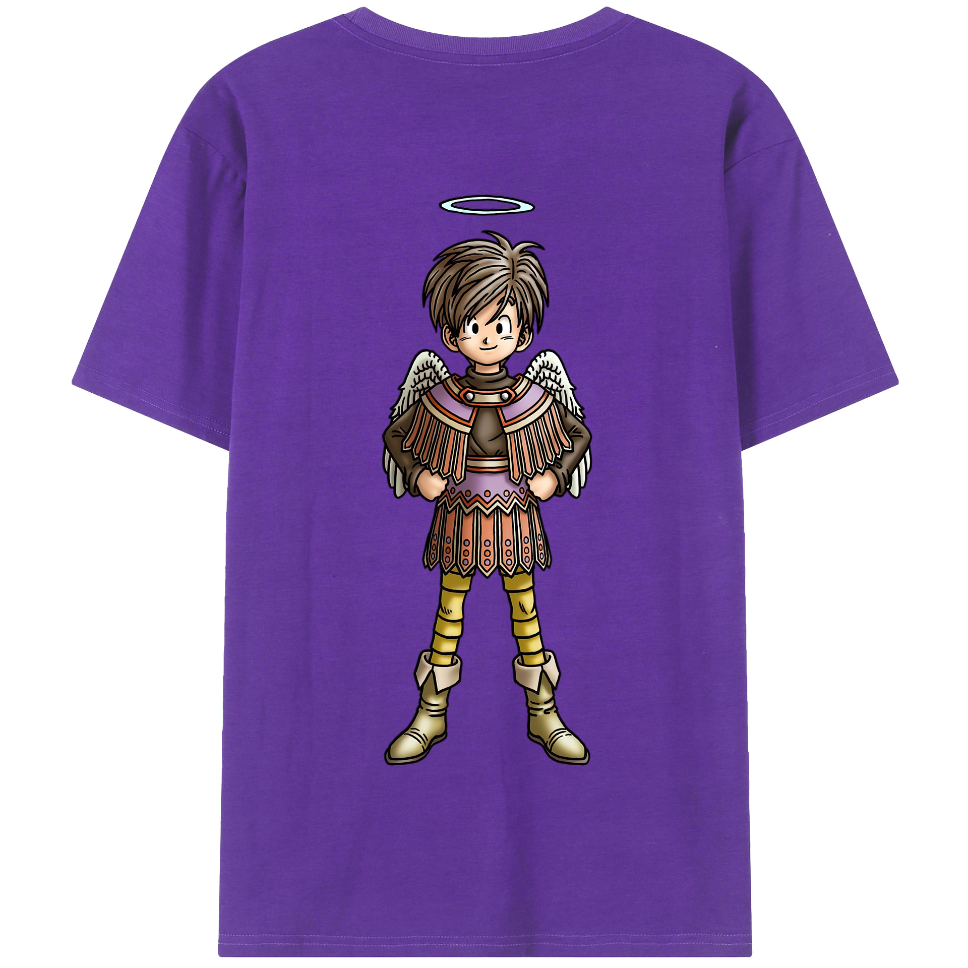 （画像用） ドラゴンクエスト Doragon Kuesuto Dragon Quest 綿100％半袖Tシャツ（背面プリント）