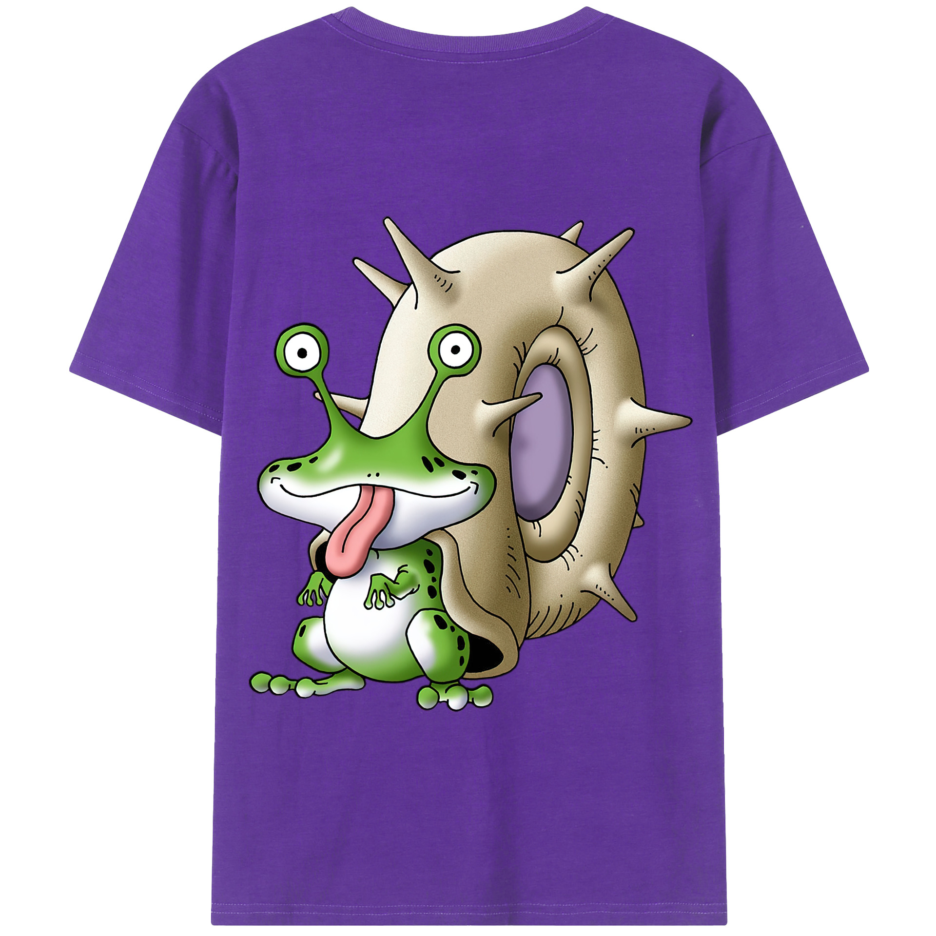 （画像用） ドラゴンクエスト Doragon Kuesuto Dragon Quest 綿100％半袖Tシャツ（背面プリント）
