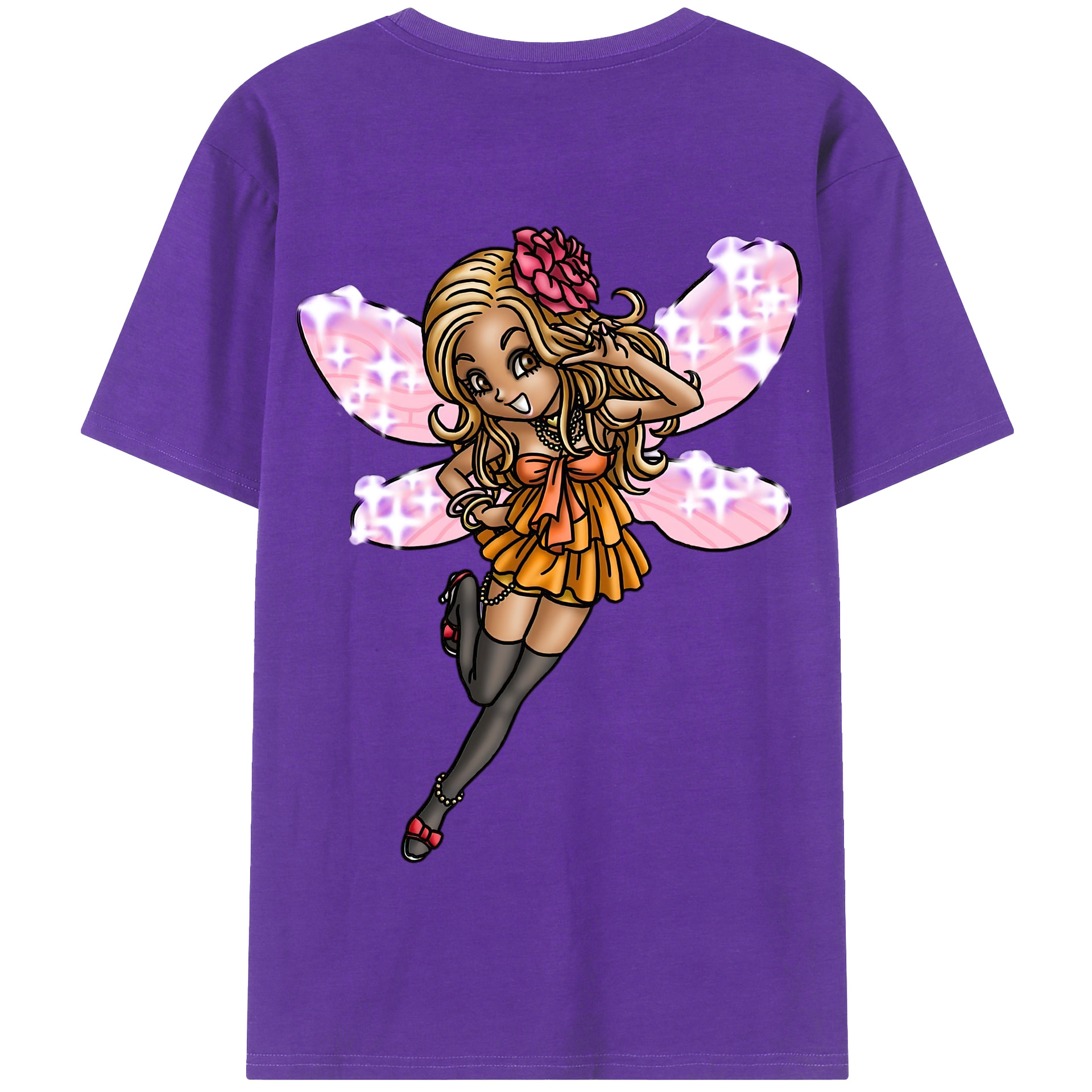 （画像用） ドラゴンクエスト Doragon Kuesuto Dragon Quest 綿100％半袖Tシャツ（背面プリント）