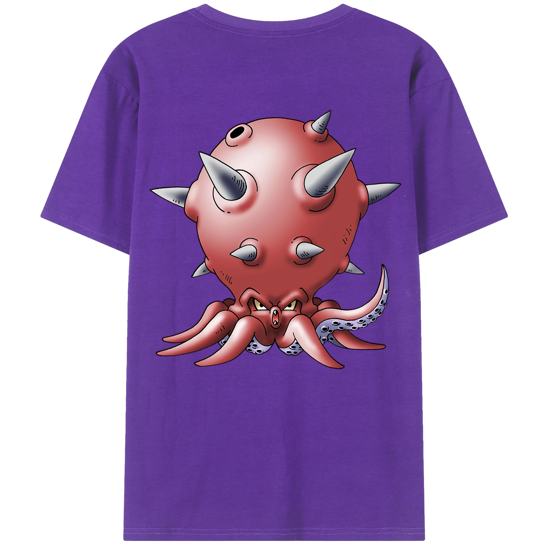 （画像用） ドラゴンクエスト Doragon Kuesuto Dragon Quest 綿100％半袖Tシャツ（背面プリント）