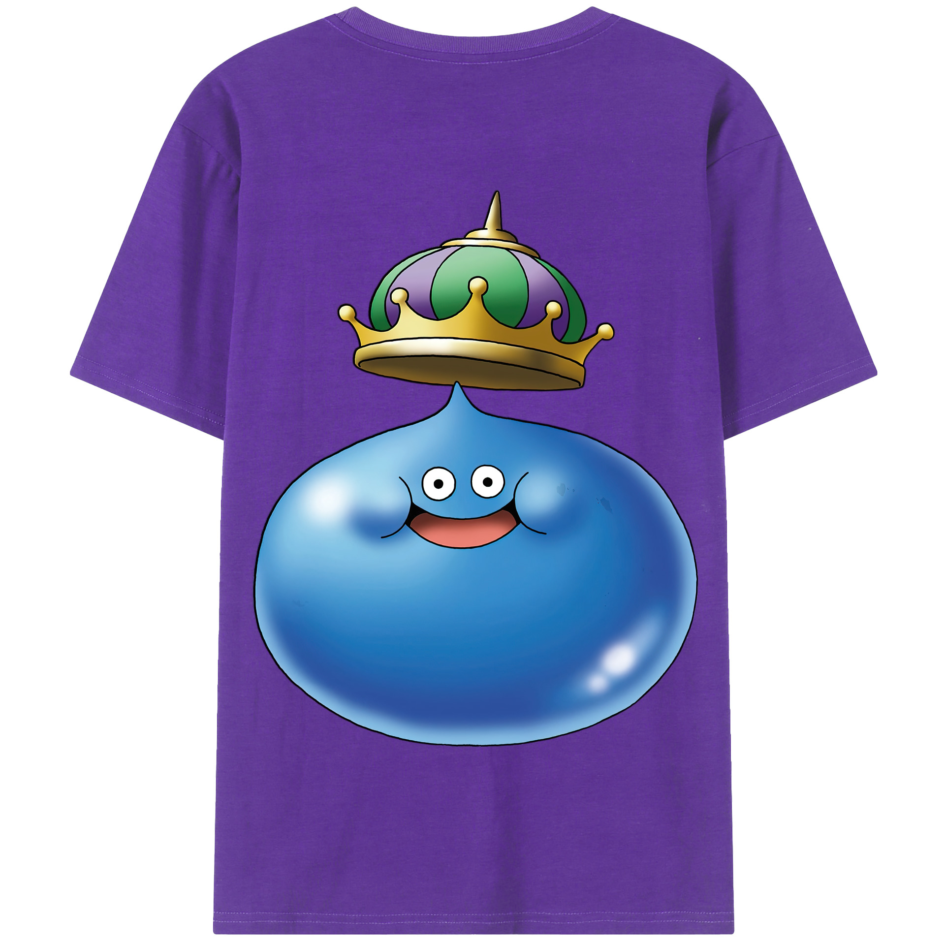 （画像用） ドラゴンクエスト Doragon Kuesuto Dragon Quest 綿100％半袖Tシャツ（背面プリント）