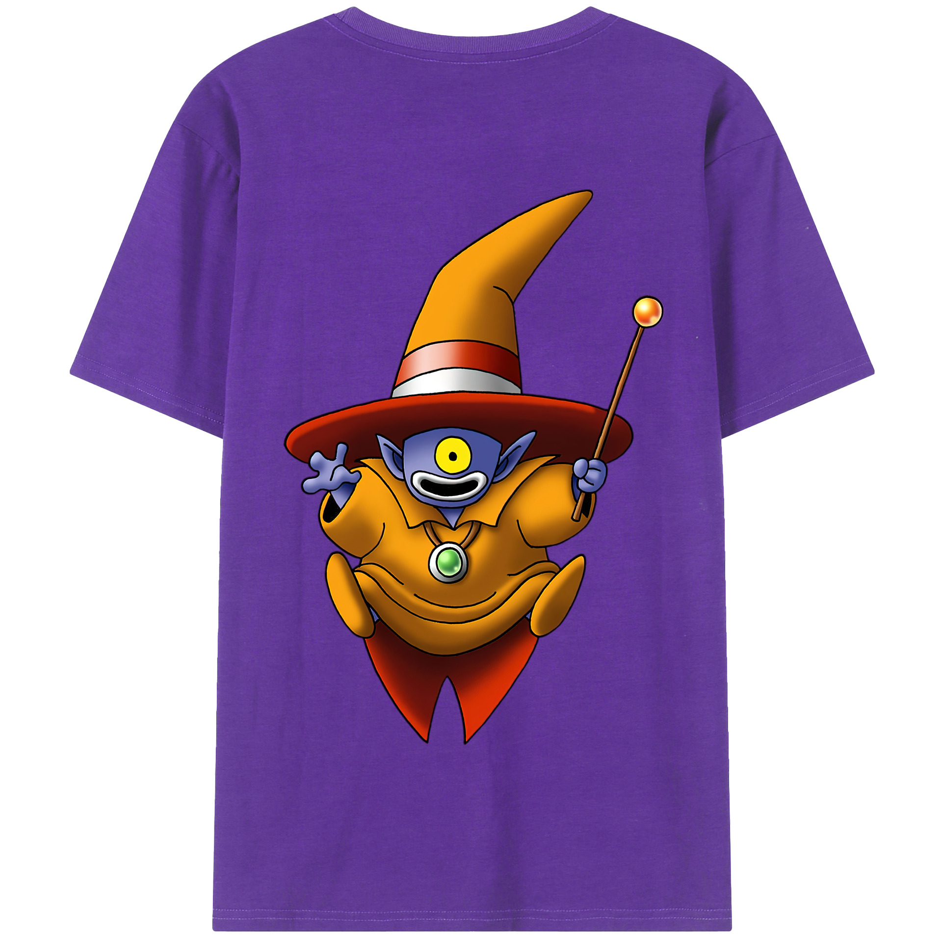 （画像用） ドラゴンクエスト Doragon Kuesuto Dragon Quest 綿100％半袖Tシャツ（背面プリント）