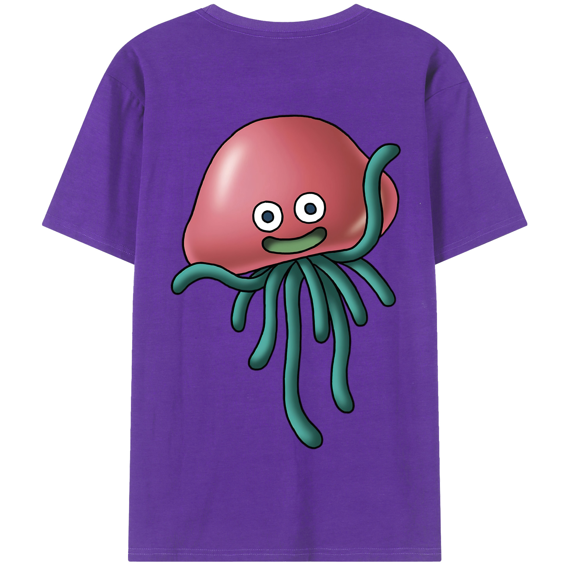 （画像用） ドラゴンクエスト Doragon Kuesuto Dragon Quest 綿100％半袖Tシャツ（背面プリント）