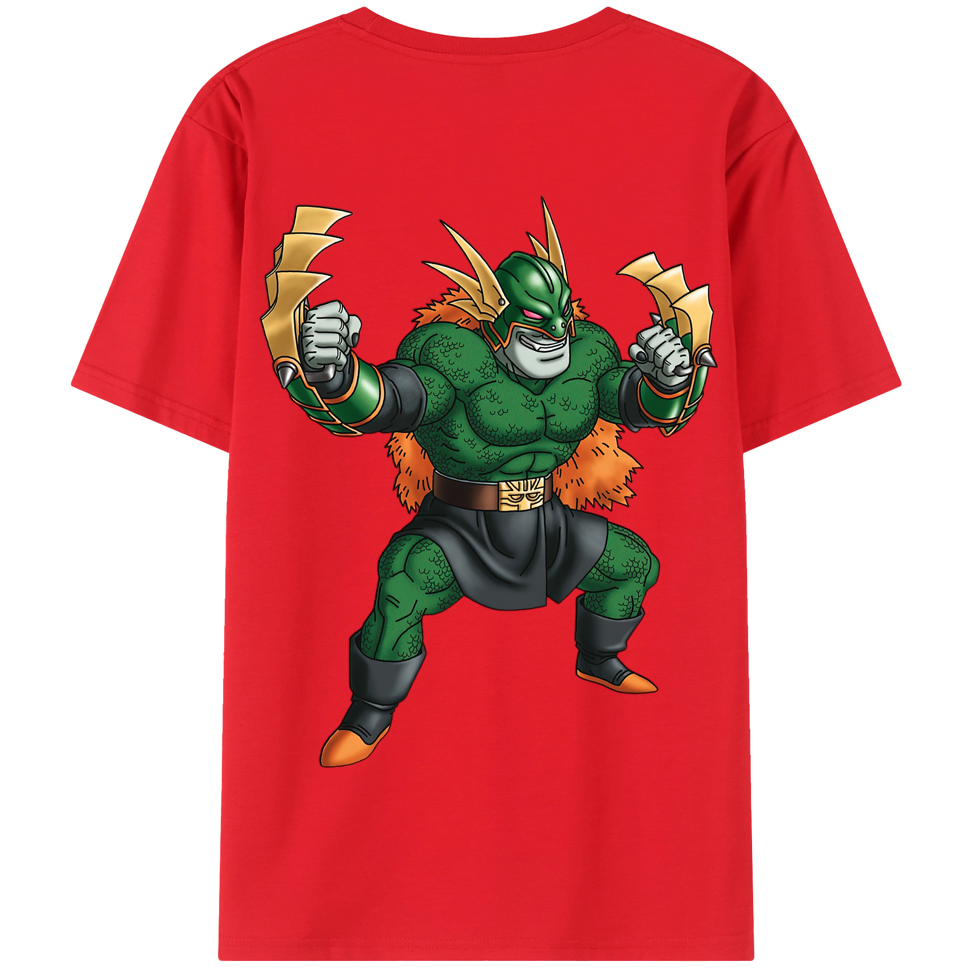 （画像用） ドラゴンクエスト Doragon Kuesuto Dragon Quest 綿100％半袖Tシャツ（背面プリント）