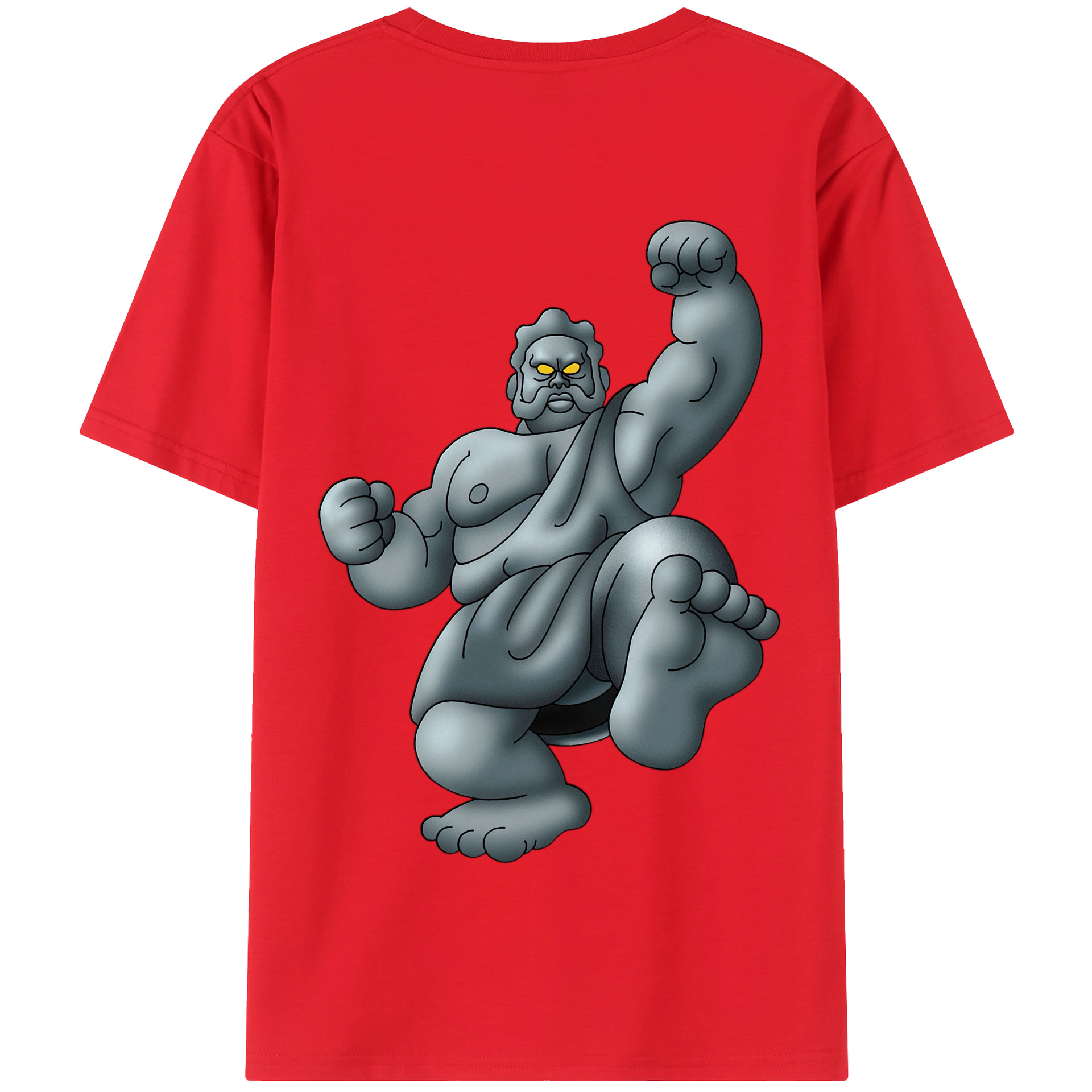 （画像用） ドラゴンクエスト Doragon Kuesuto Dragon Quest 綿100％半袖Tシャツ（背面プリント）