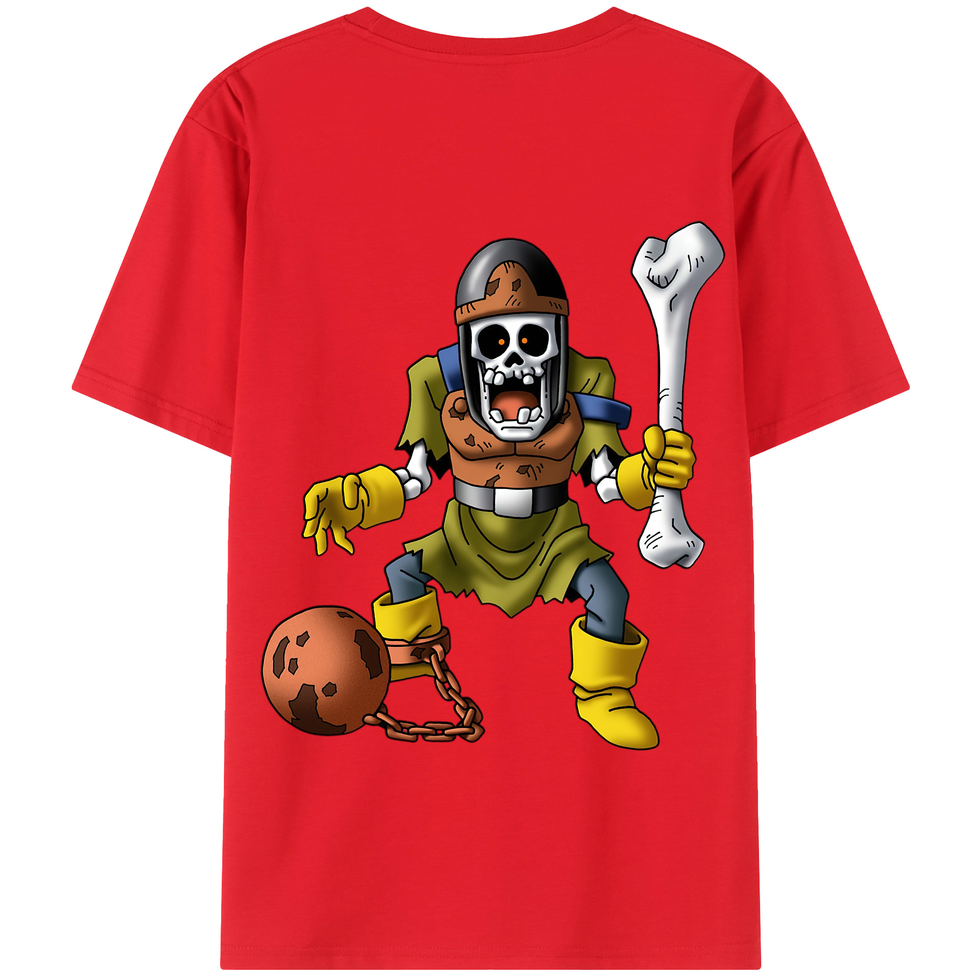 （画像用） ドラゴンクエスト Doragon Kuesuto Dragon Quest 綿100％半袖Tシャツ（背面プリント）