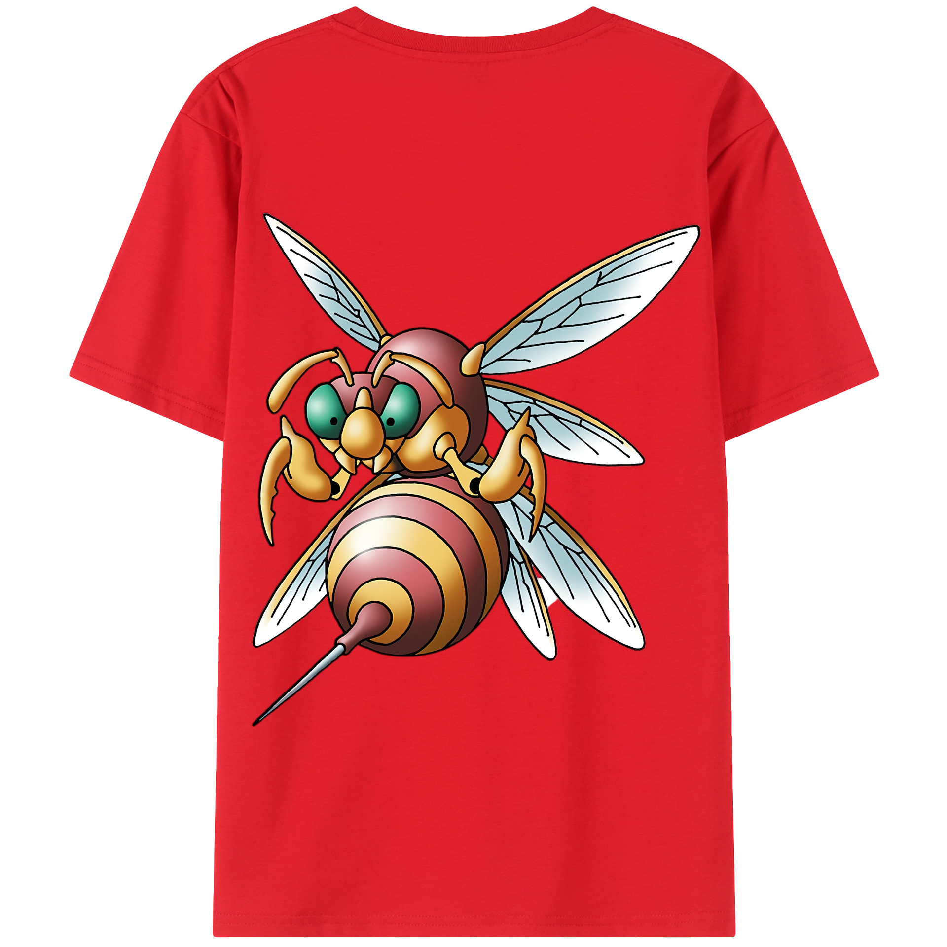 （画像用） ドラゴンクエスト Doragon Kuesuto Dragon Quest 綿100％半袖Tシャツ（背面プリント）