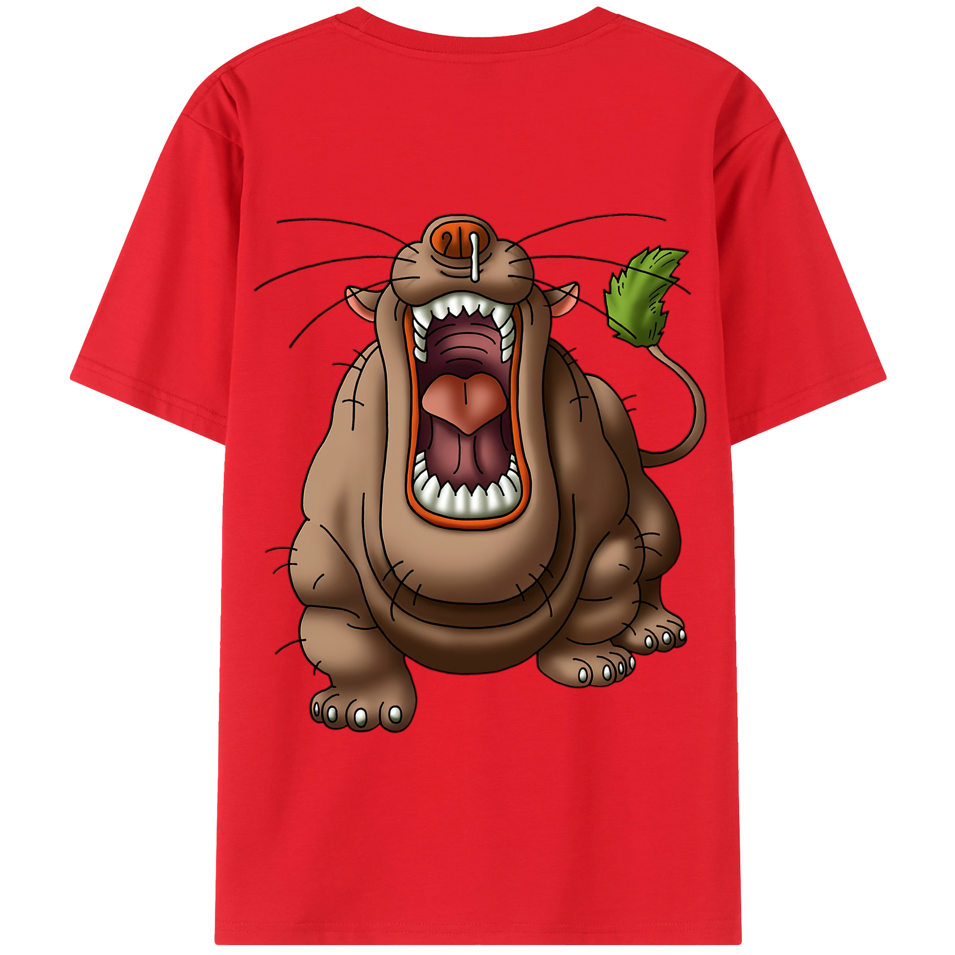 （画像用） ドラゴンクエスト Doragon Kuesuto Dragon Quest 綿100％半袖Tシャツ（背面プリント）