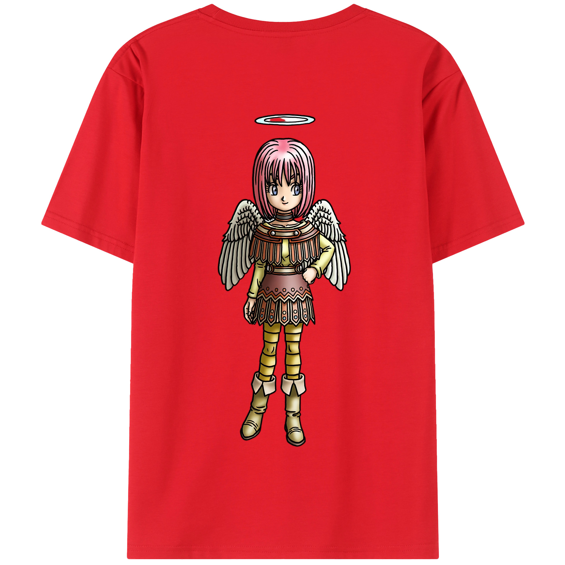 （画像用） ドラゴンクエスト Doragon Kuesuto Dragon Quest 綿100％半袖Tシャツ（背面プリント）