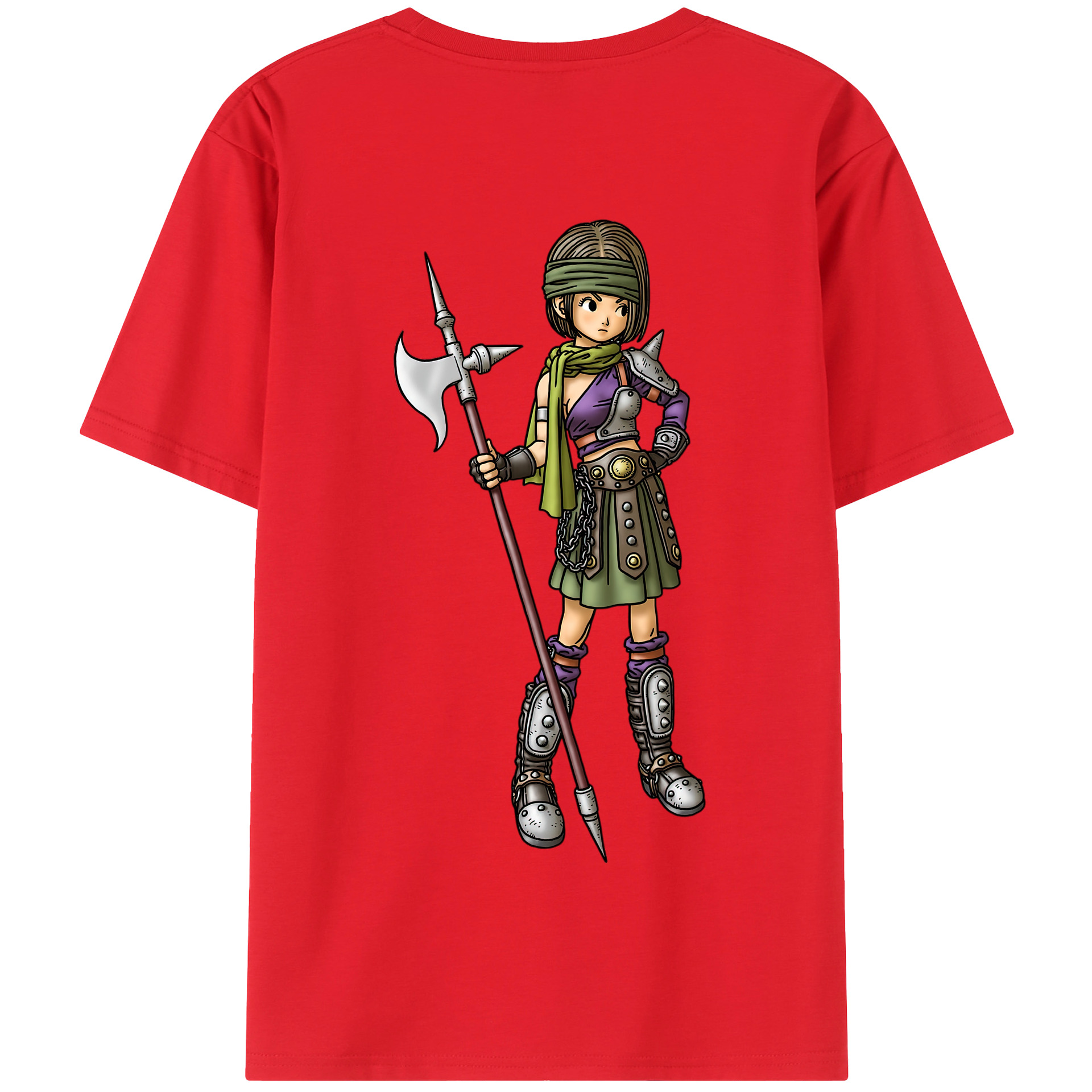 （画像用） ドラゴンクエスト Doragon Kuesuto Dragon Quest 綿100％半袖Tシャツ（背面プリント）